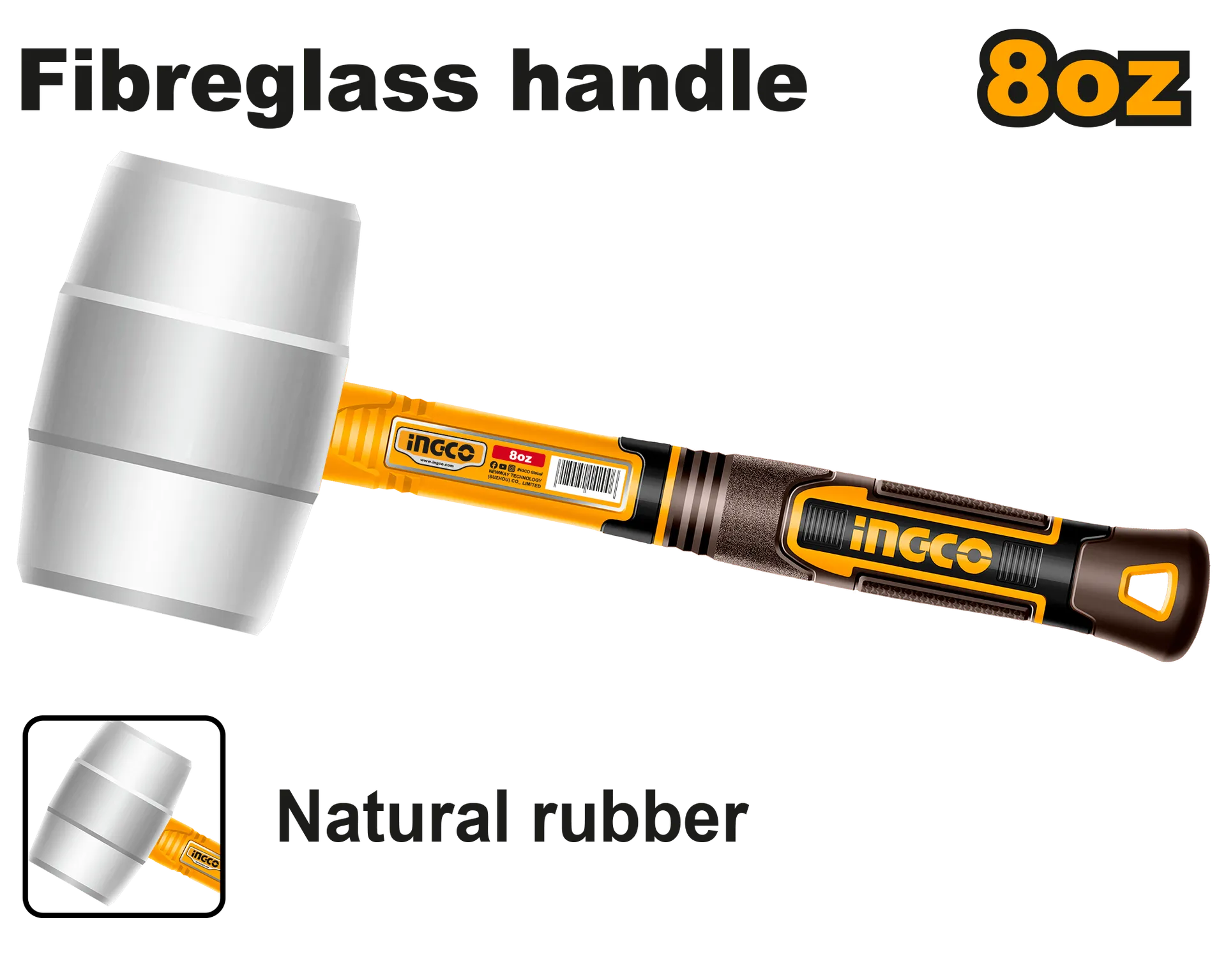 Çekiç gome INGCO i bardhë 220gr HRUH8908