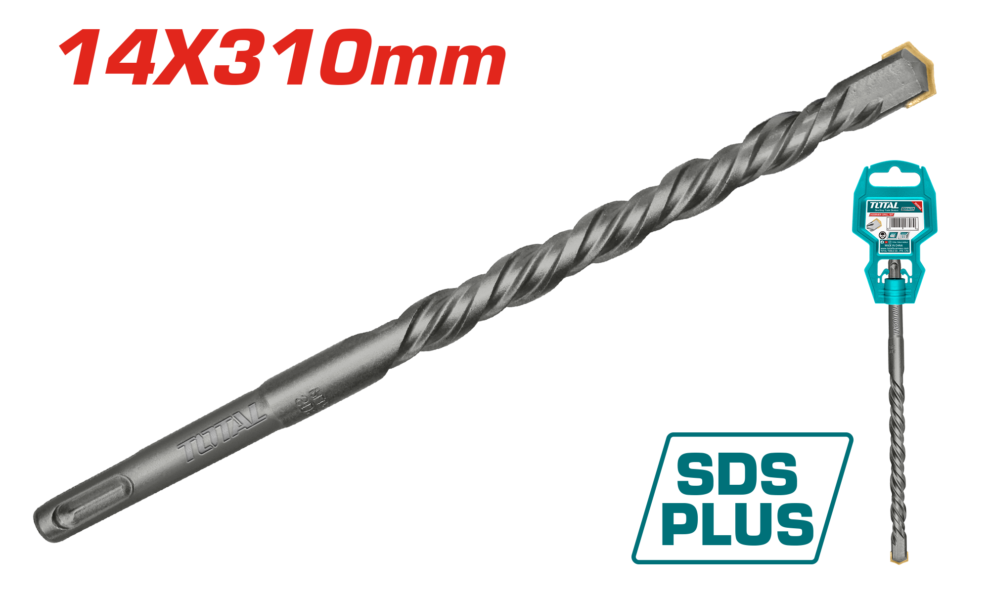 БУРГИЈА ЗА БЕТОН SDS+ 4 14x310mm TOTAL TAC311404C