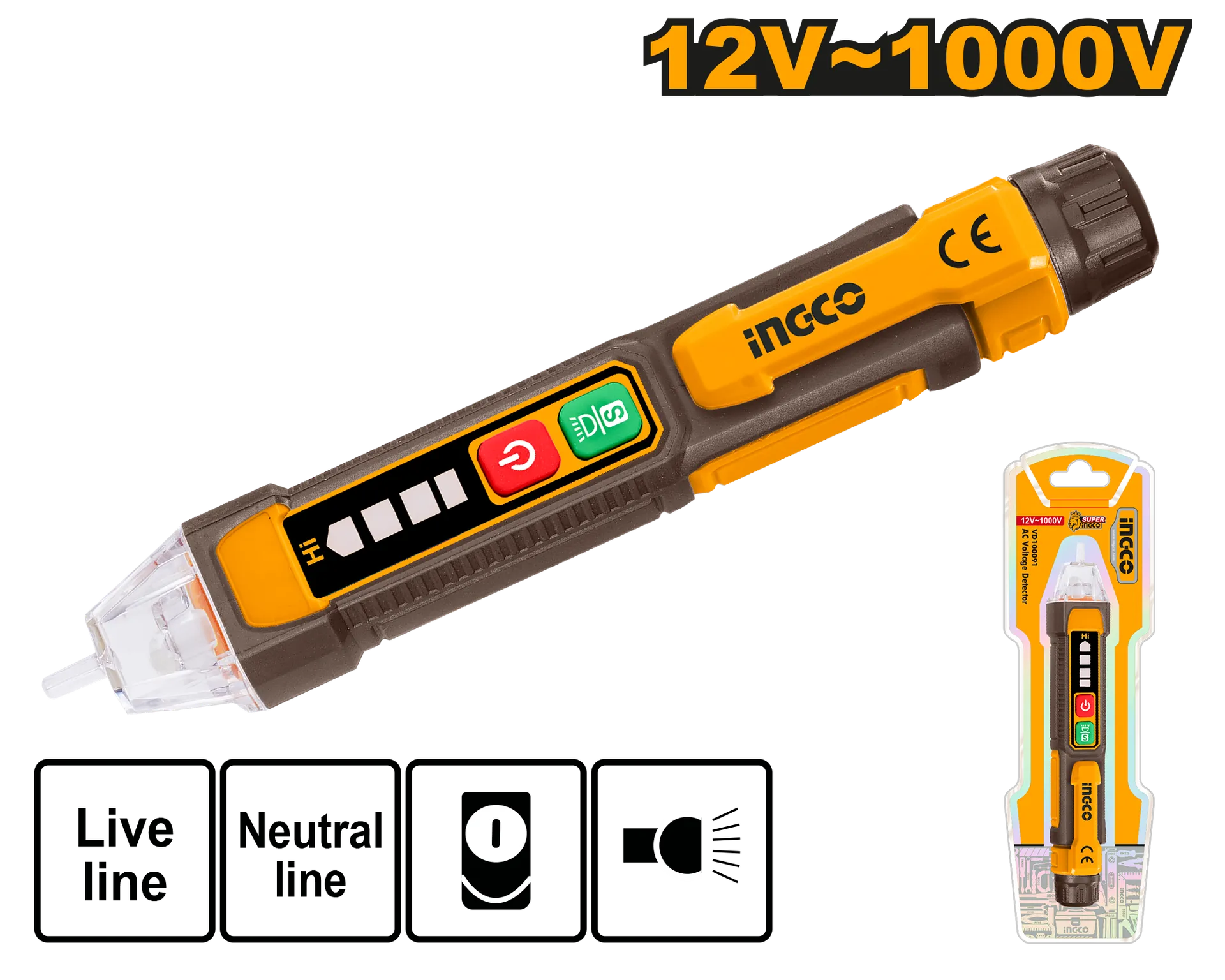 Detektor për rrymën INGCO VD100091