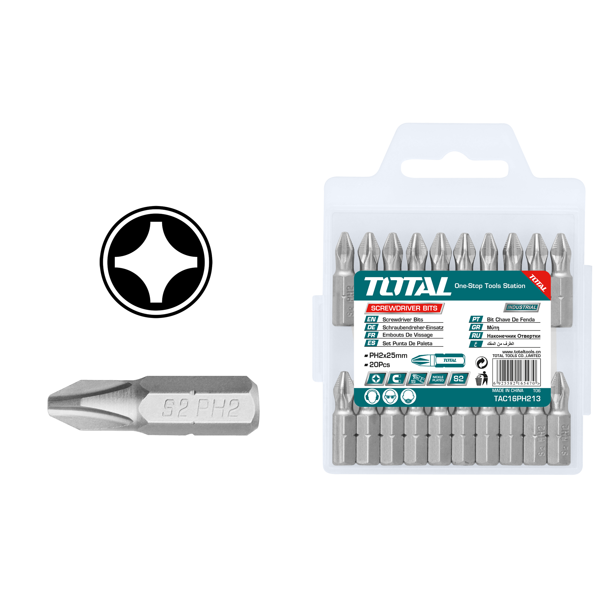 Kompleti biti 20/1 PH2x25mm TOTAL TAC16PH213