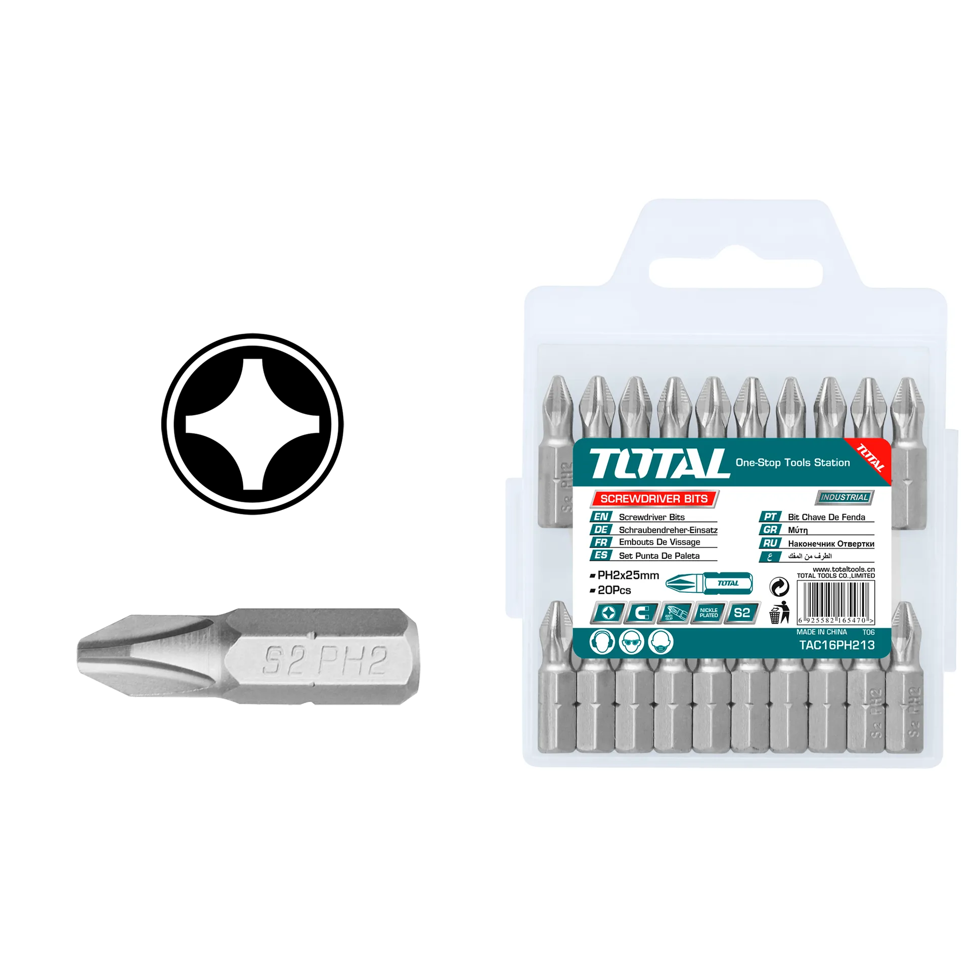 Kompleti biti 20/1 PH2x25mm TOTAL TAC16PH213
