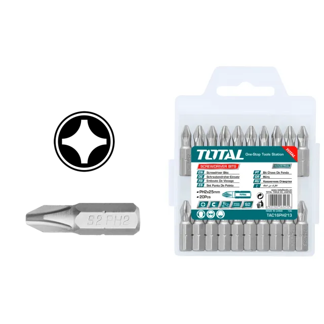 БИТ СЕТ 20/1 PH2x25mm TOTAL TAC16PH213