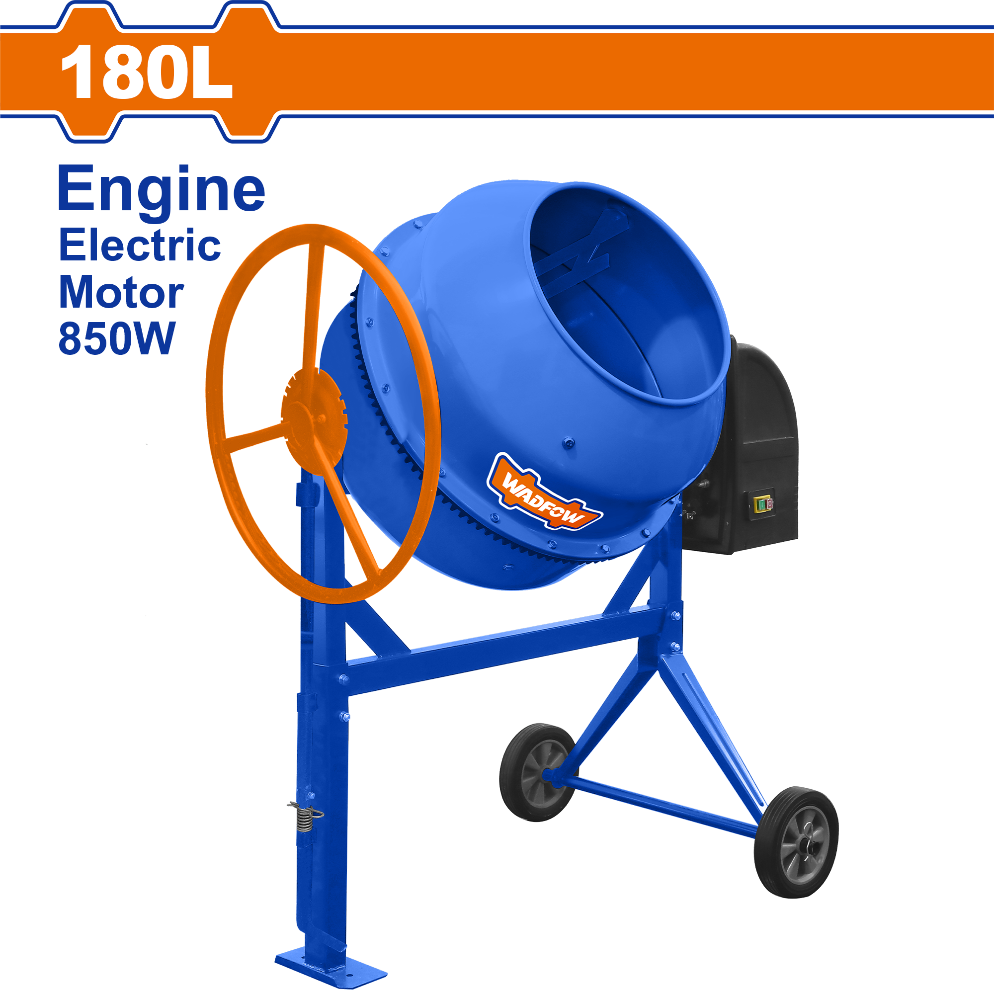 Përziues elektrik për beton 180L 850W 1.2HP WCM2A180