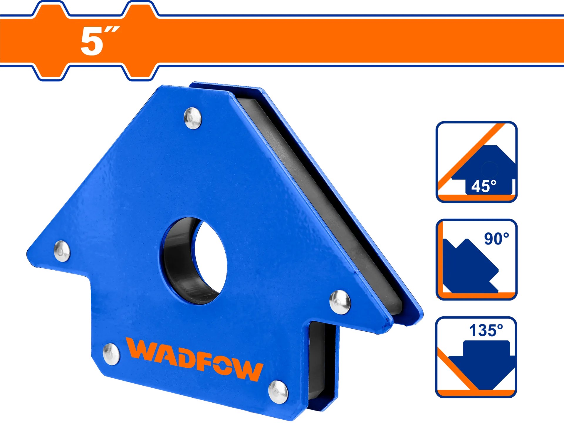 Magnet këndor për saldim 5" WADFOW WMC1605