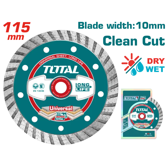 ДИЈАМАНТСКИ ДИСК 115mm УНИВЕРЗАЛЕН CLEAN CUT TOTAL TAC2131153