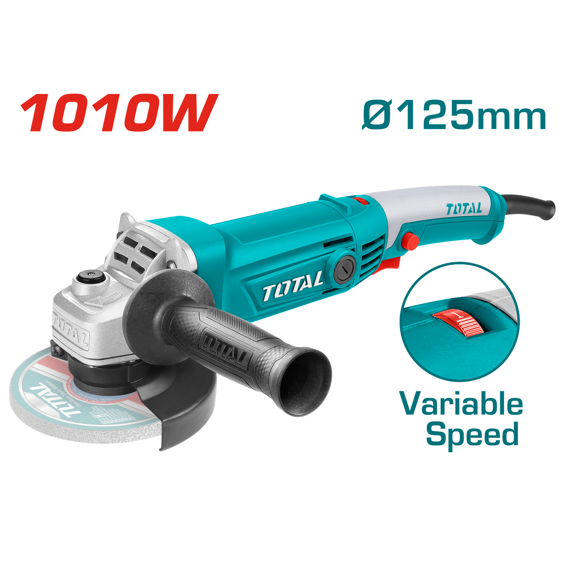 ЕЛЕКТРИЧНА БРУСИЛКА 1010W 125mm TOTAL TG1121256-3