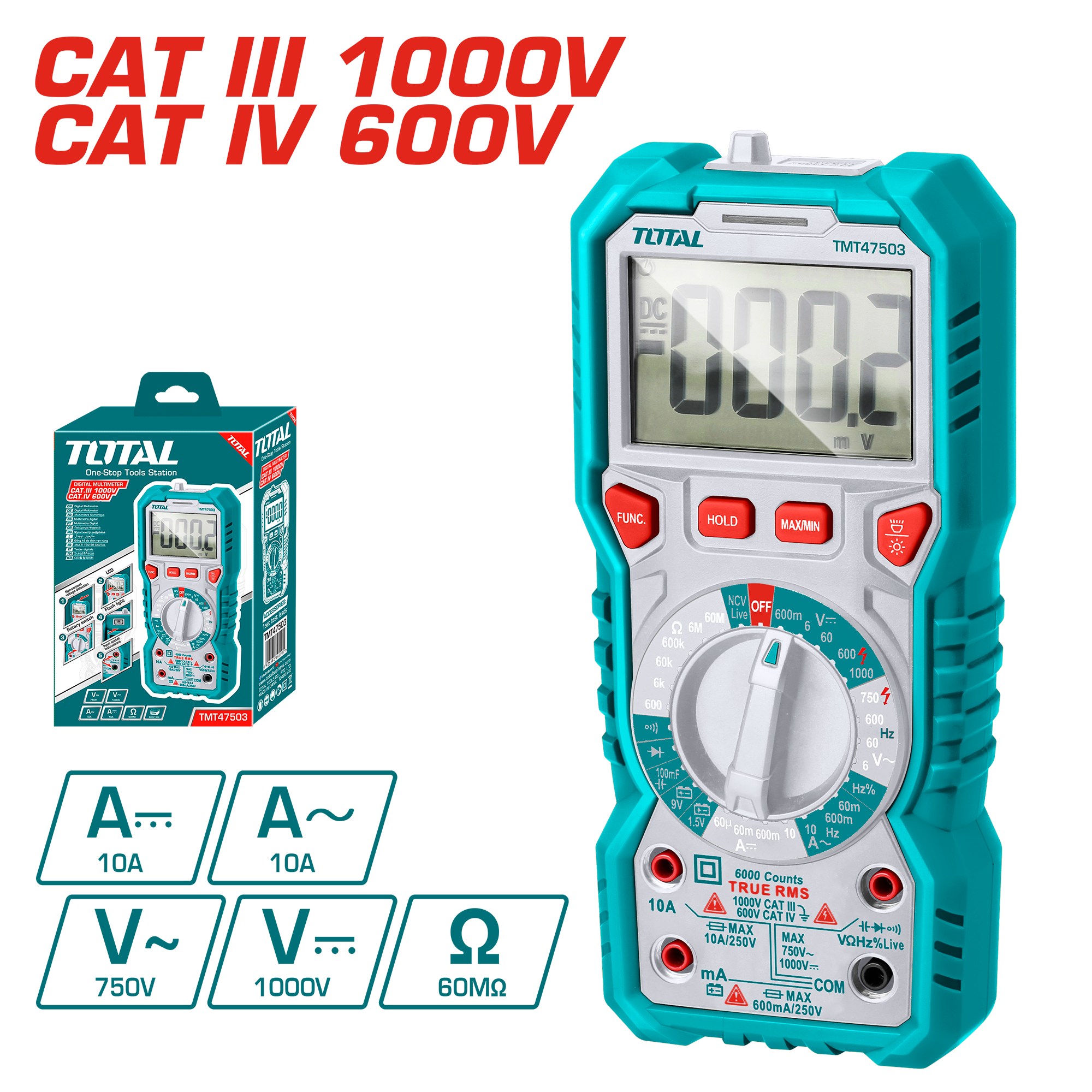 Multimetër TOTAL TMT47503