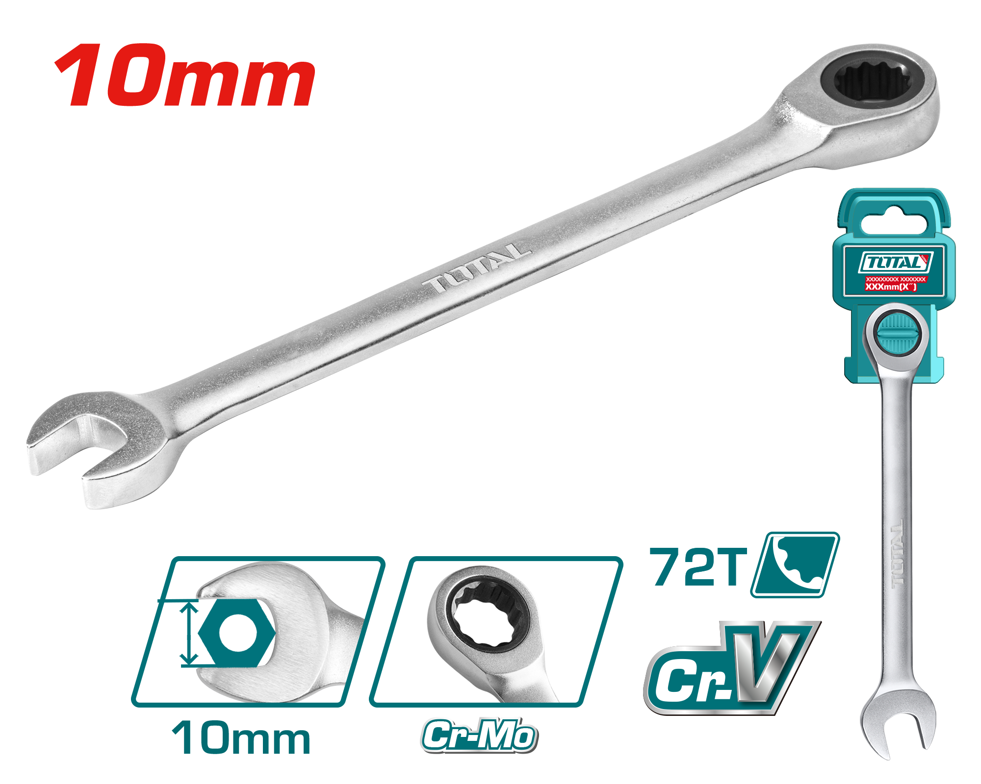 КЛУЧ КРЦКАЛКА 10mm O-U TOTAL TCSPAR101
