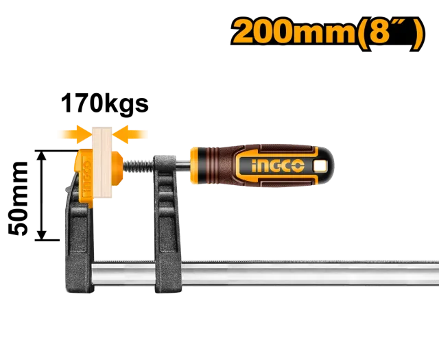 Столарска Стега класична тип F INGCO 50X200 HFC020502
