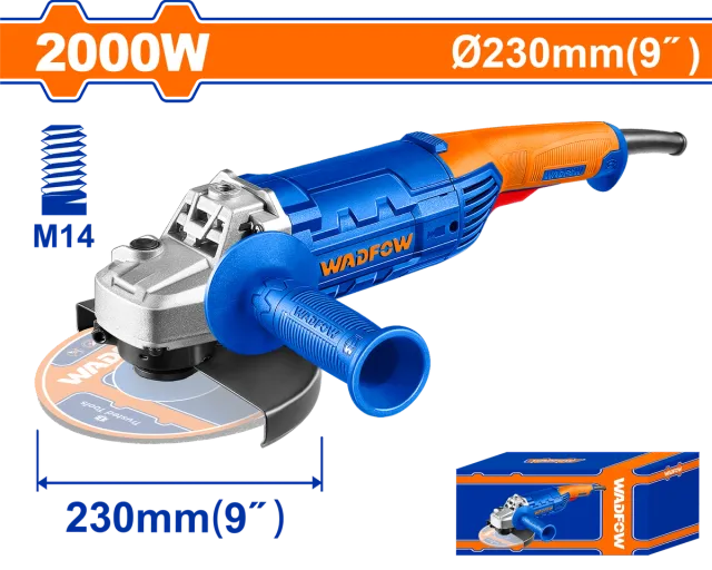 ЕЛЕКТРИЧНА АГОЛНА БРУСИЛКА 2000W 230mm WADFOW WAG852001