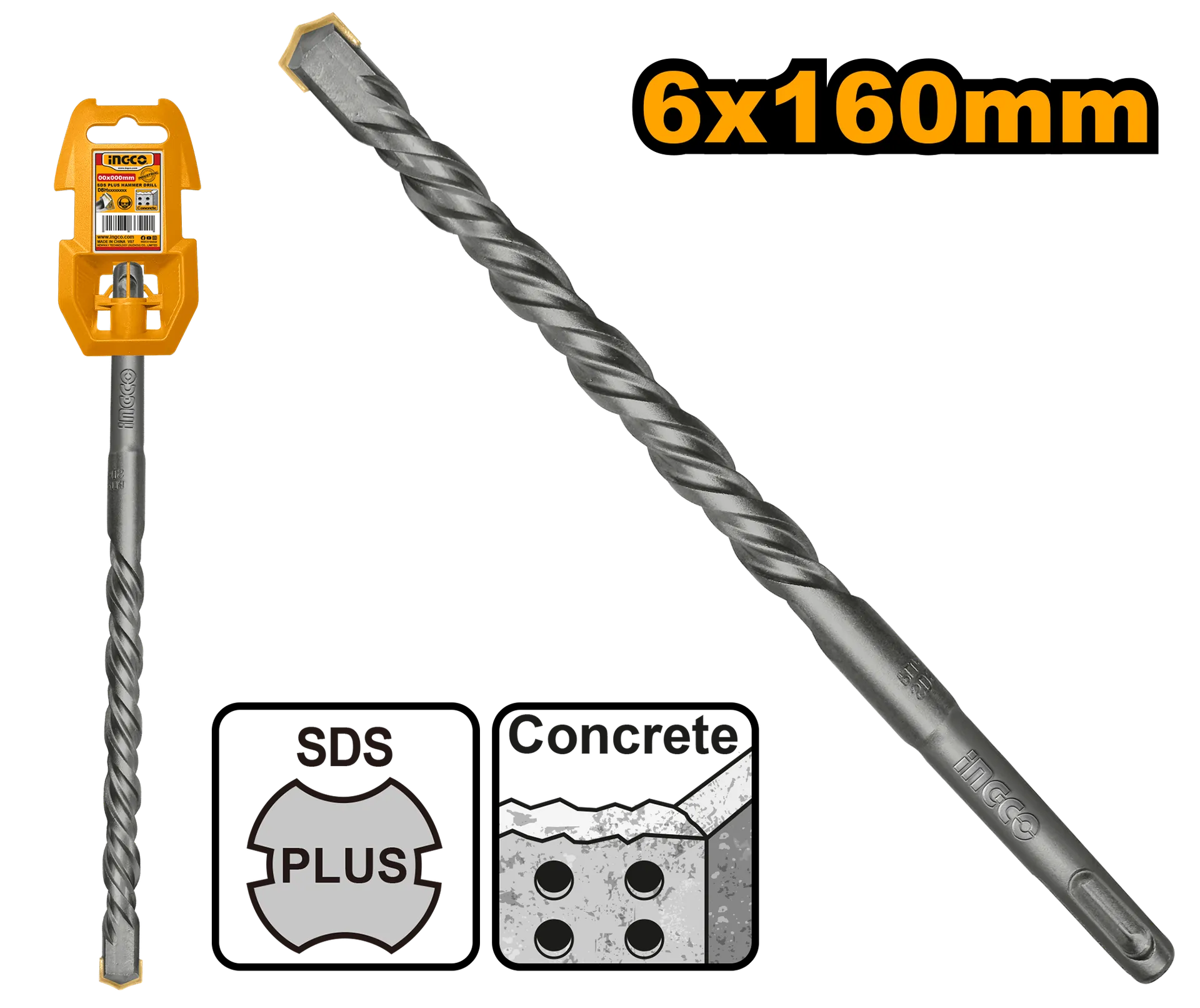 Burgjet SDS+ INGCO 6x160 DBH1210602