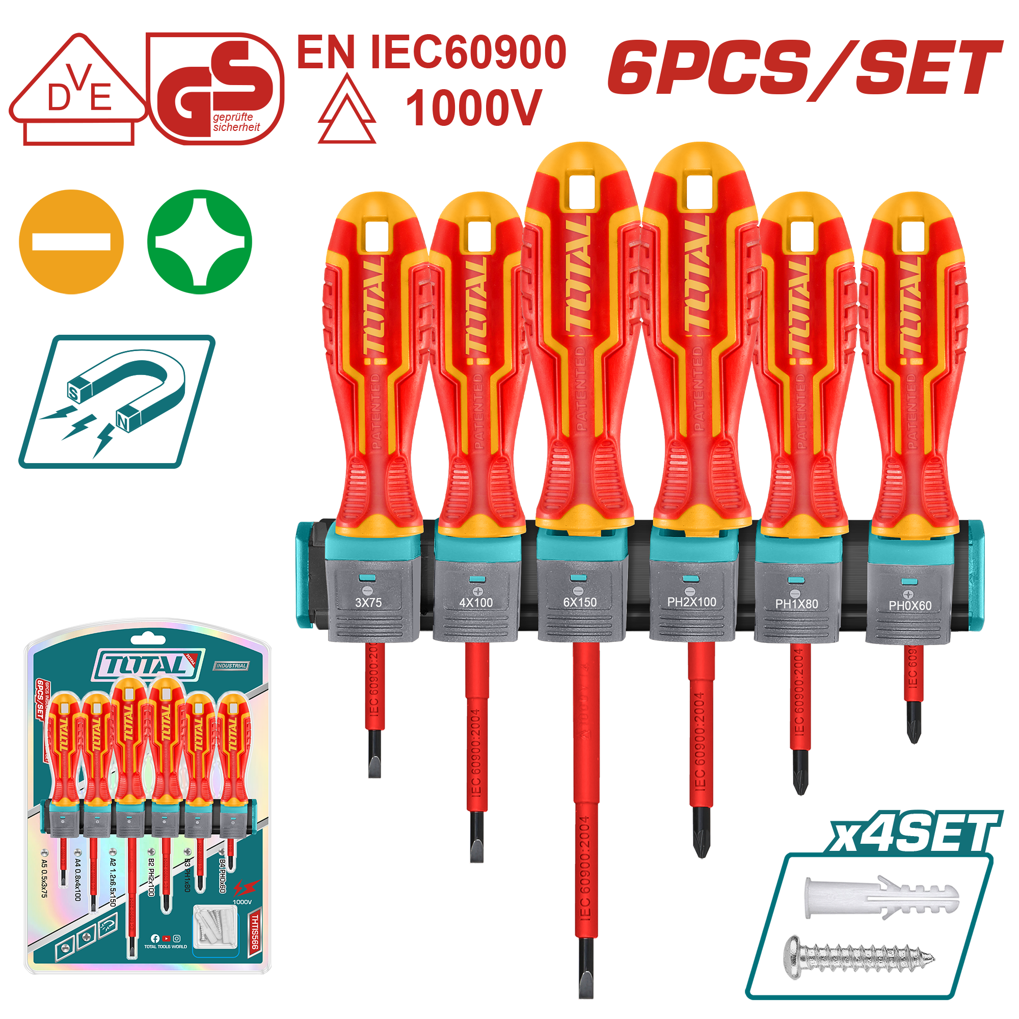 Elektricist VDE kaçavil set 6/1 TOTAL THTIS566