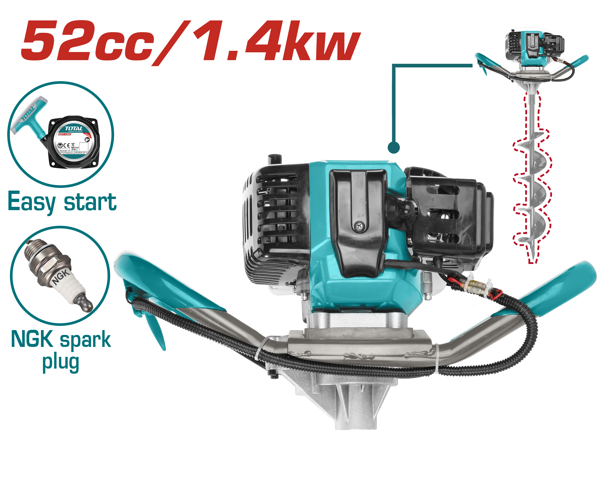 Shpuese shpim per toke TOTAL 1.4KW F150 TEA55221-1