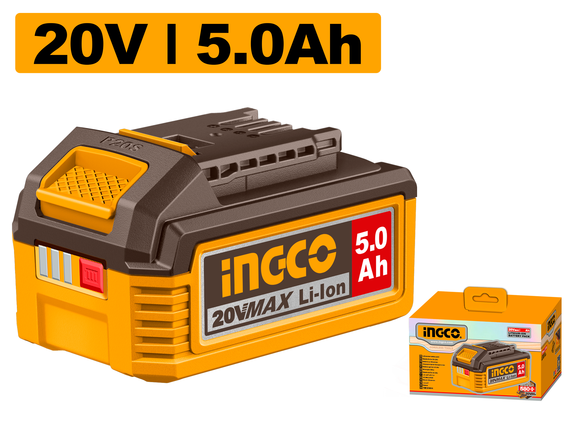 Bateria INGCO 20V 5.0Ah FBLI20031