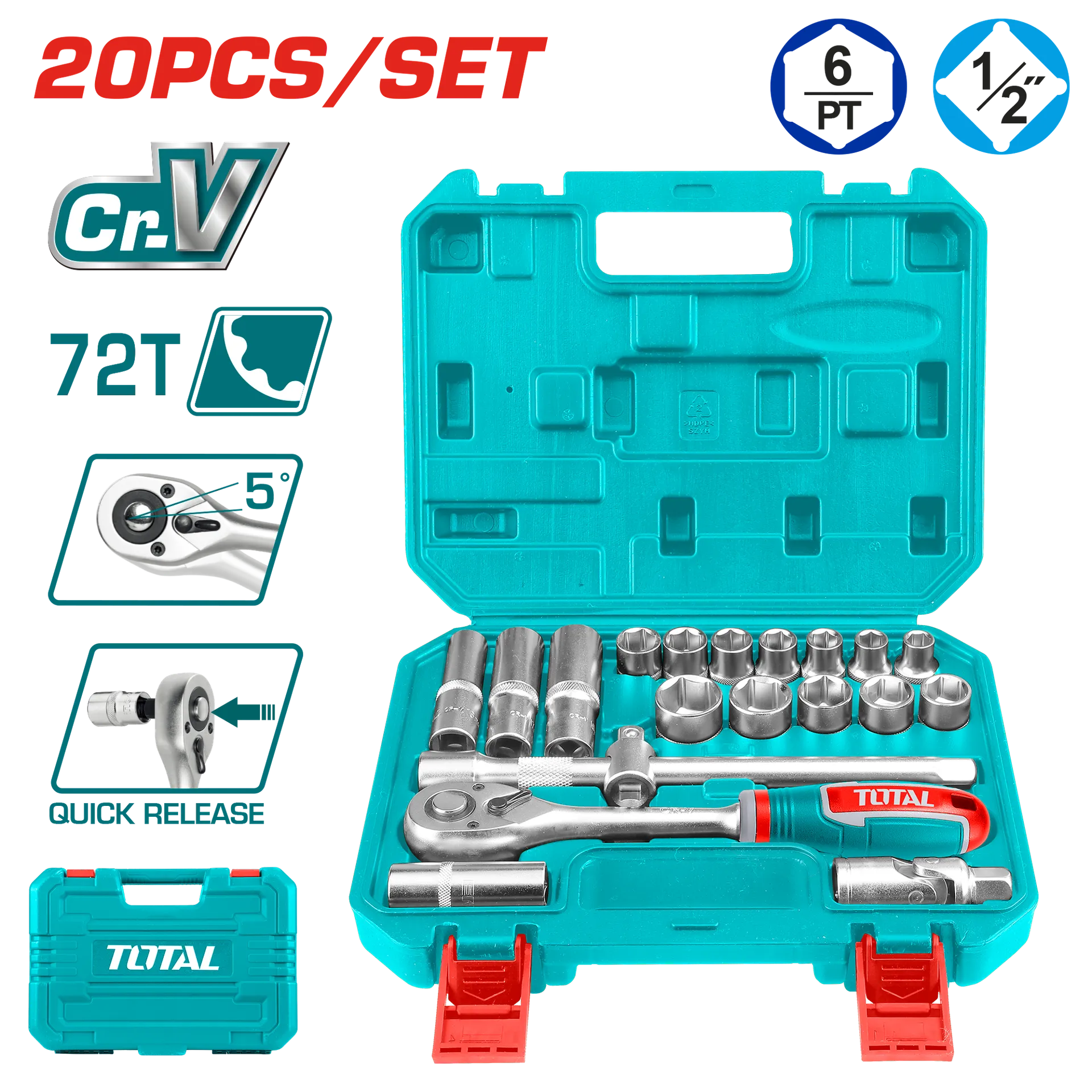 Rracho set 20/1 1/2″ TOTAL THT121201
