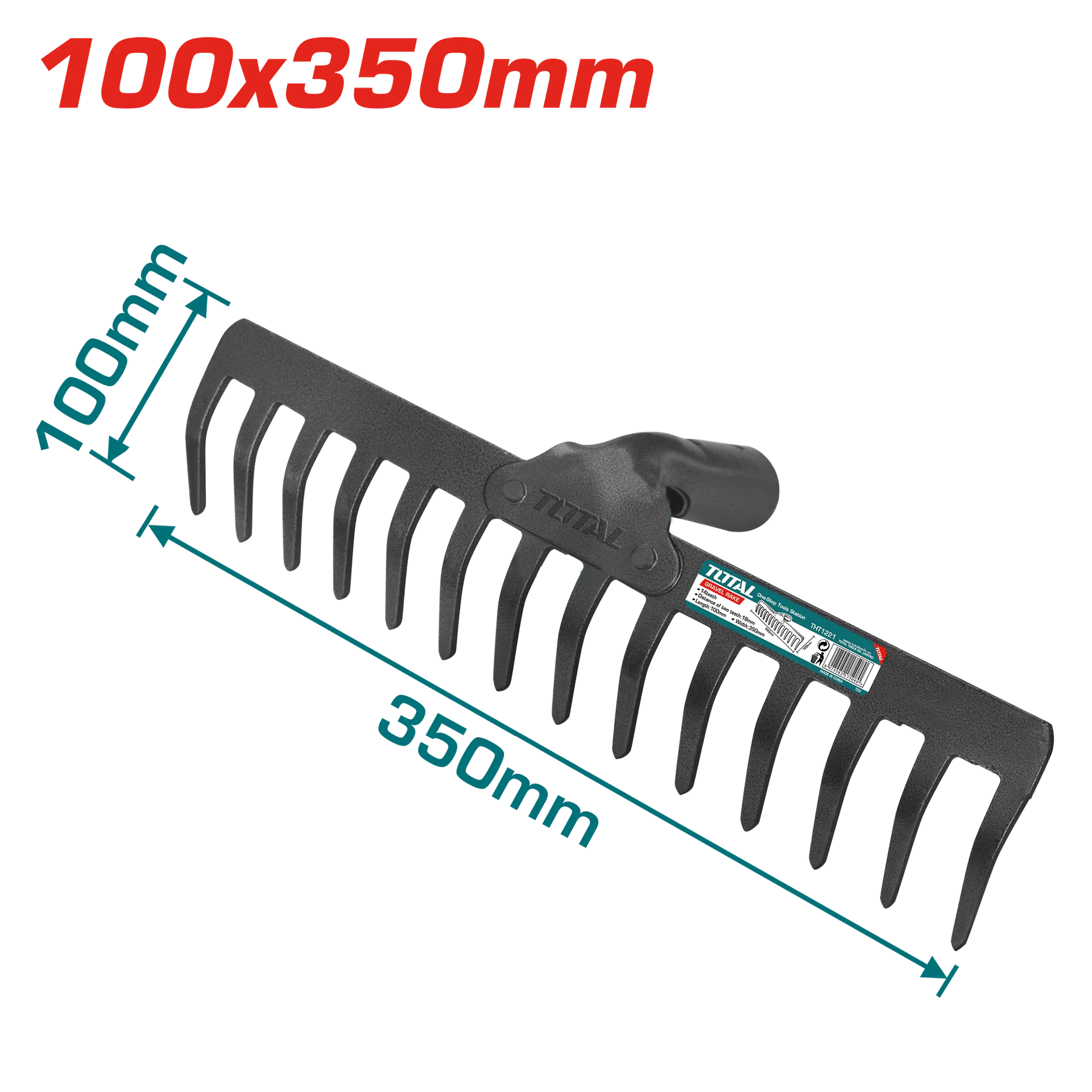 ГРЕБЛО TOTAL 350mm THT1221