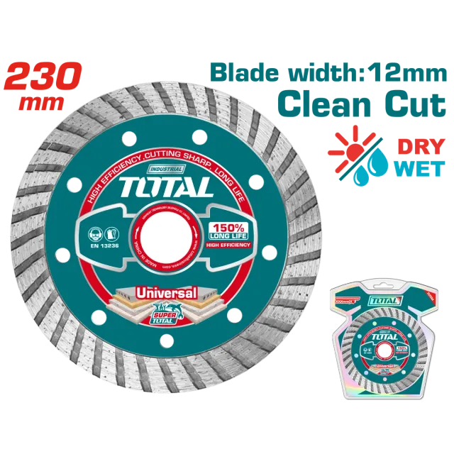 ДИЈАМАНТСКИ ДИСК 230mm УНИВЕРЗАЛЕН CLEAN CUT TOTAL TAC2132301