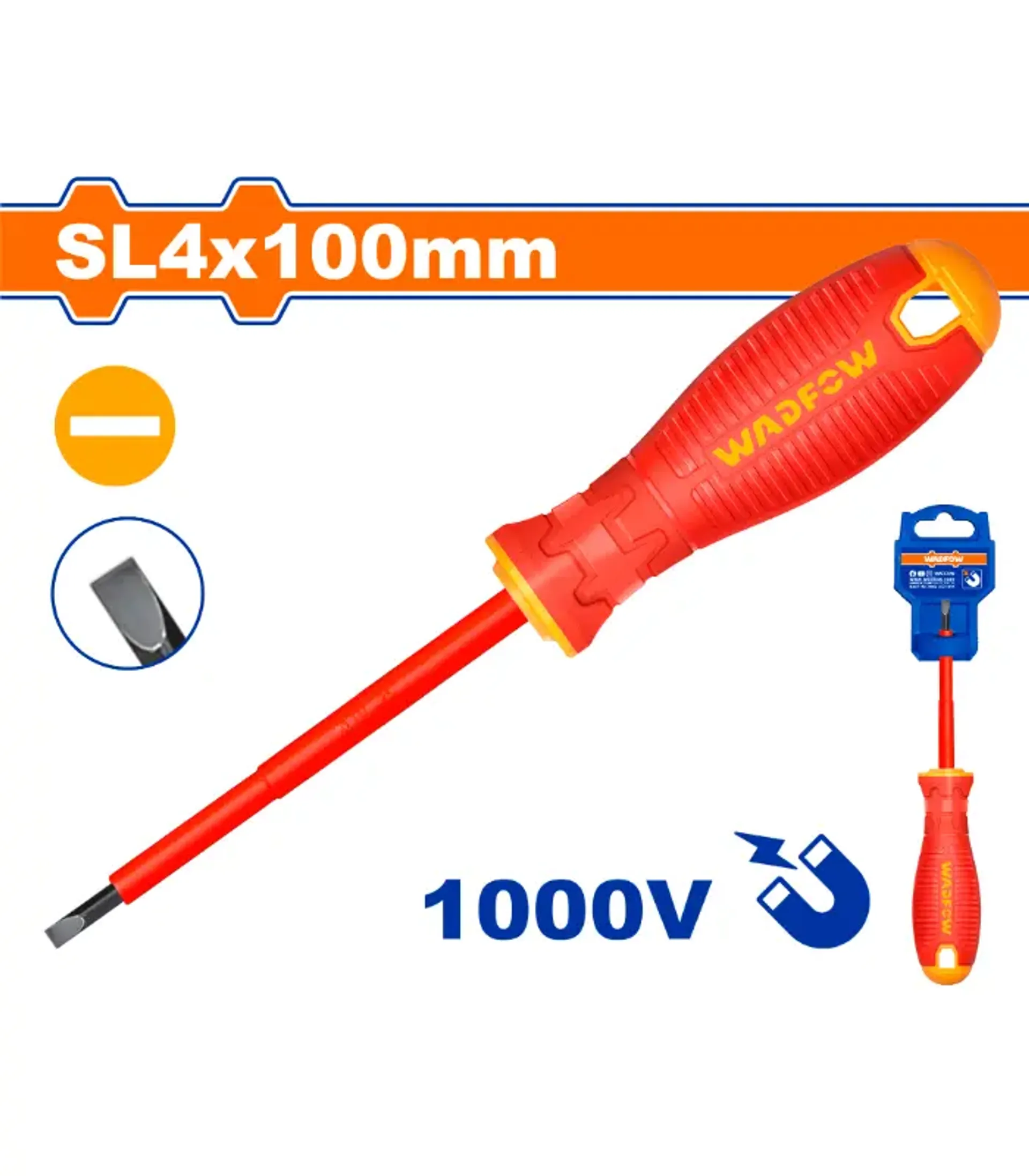 Kaçavidë elektrikali VDE SL4x100mm WADFOW WSD7244