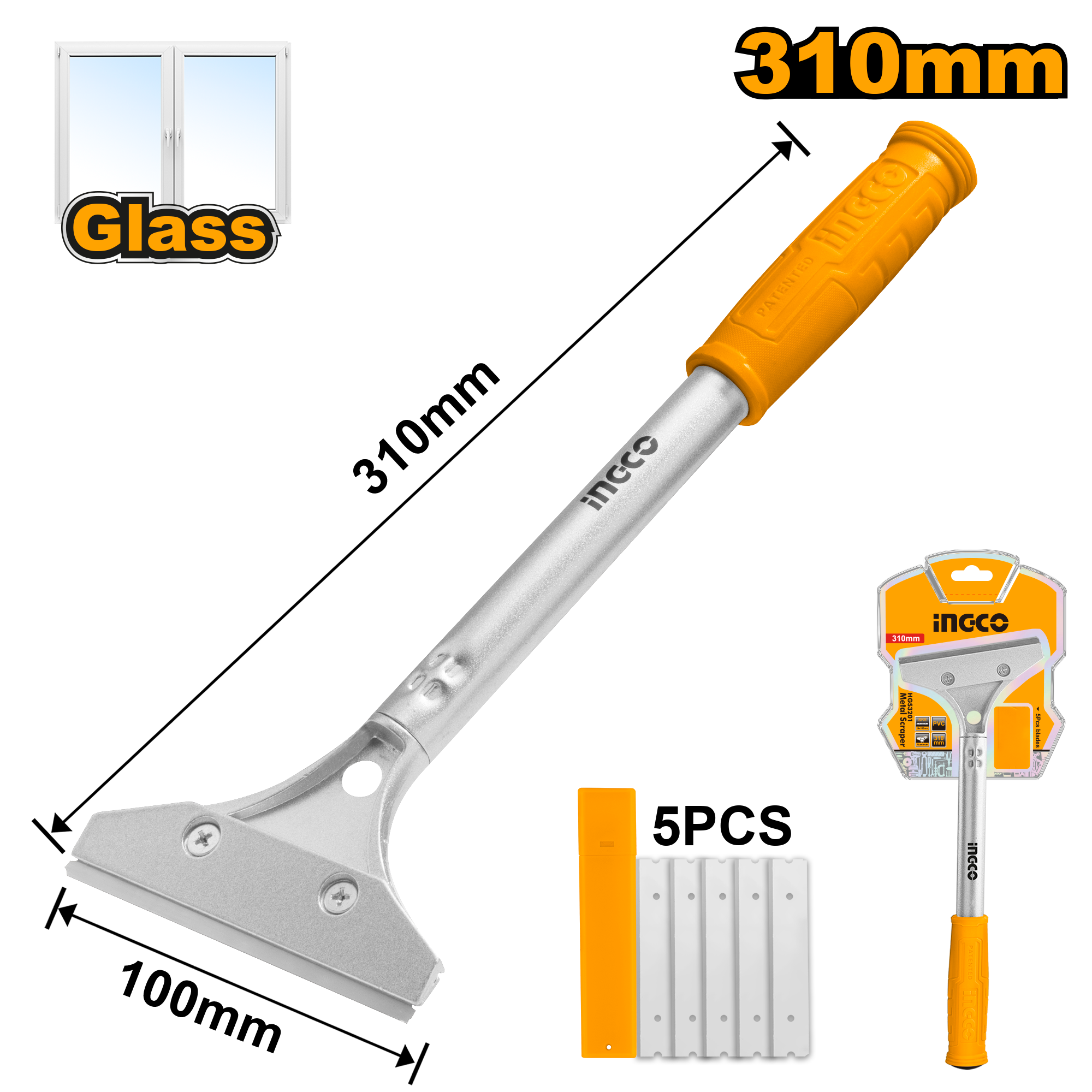 ЧИСТАЧ ЗА СТАКЛО СО РЕЗЕРВА ОД INGCO HGS3201