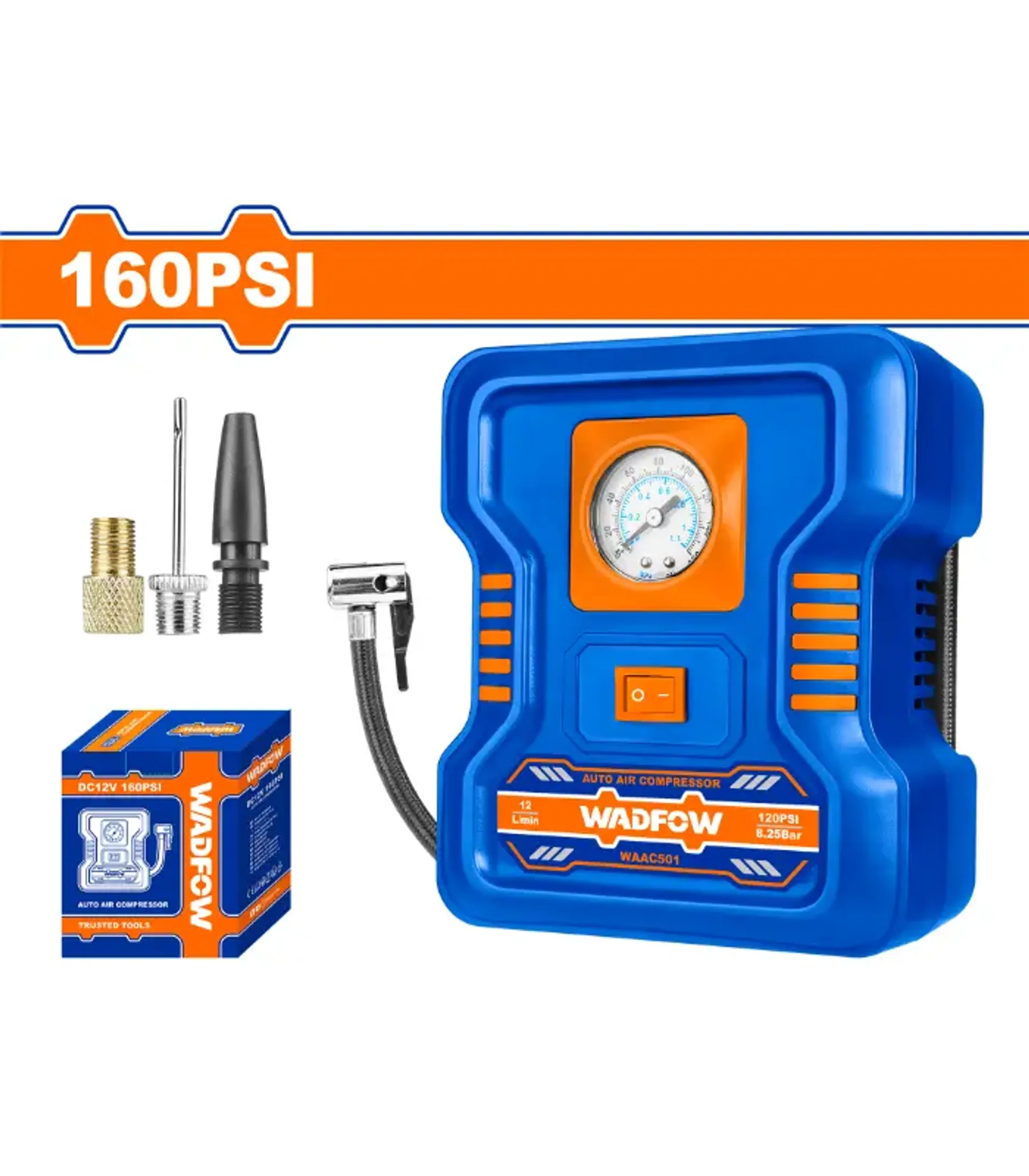 Kompresor auto 12V 160PSI/11Bar WADFOW WAAC501