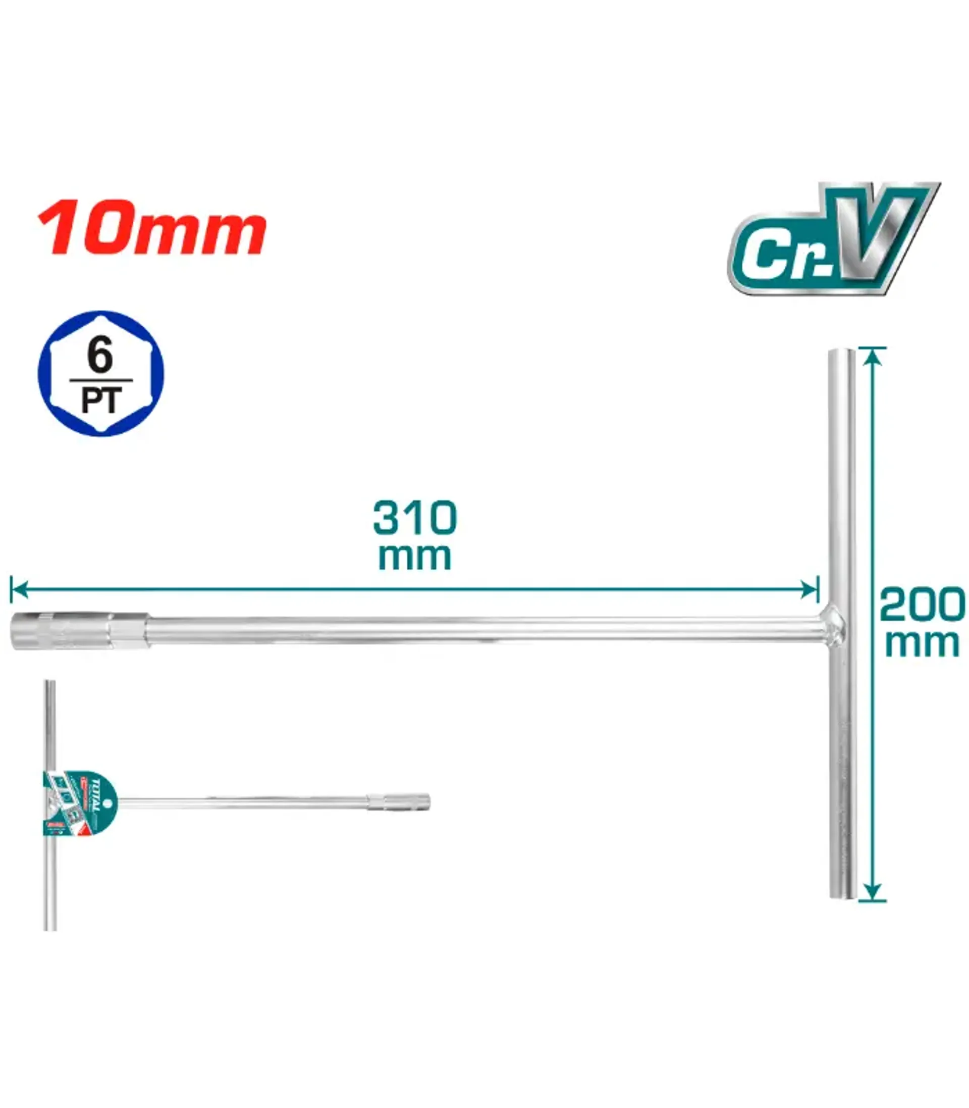 Kunci T 10mm TOTAL THTSV1006
