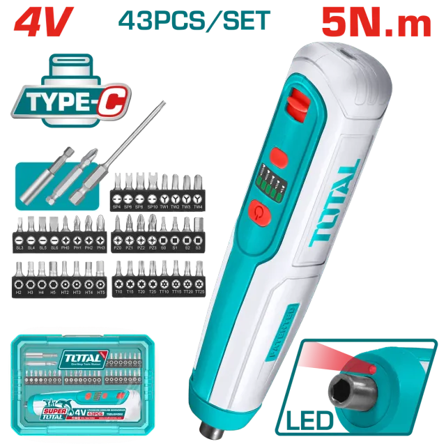 Mini trapano 4V baterie e integruar TOTAL TSDLI04062
