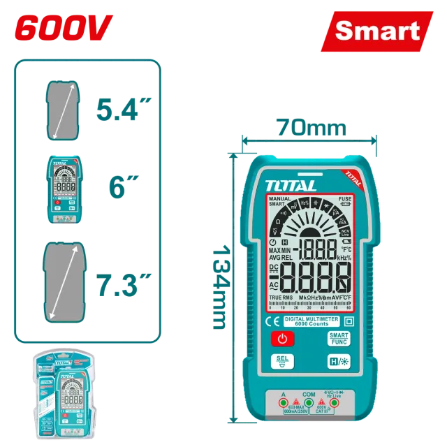 Multimetër TOTAL digjital 600V SMART – TMT516004