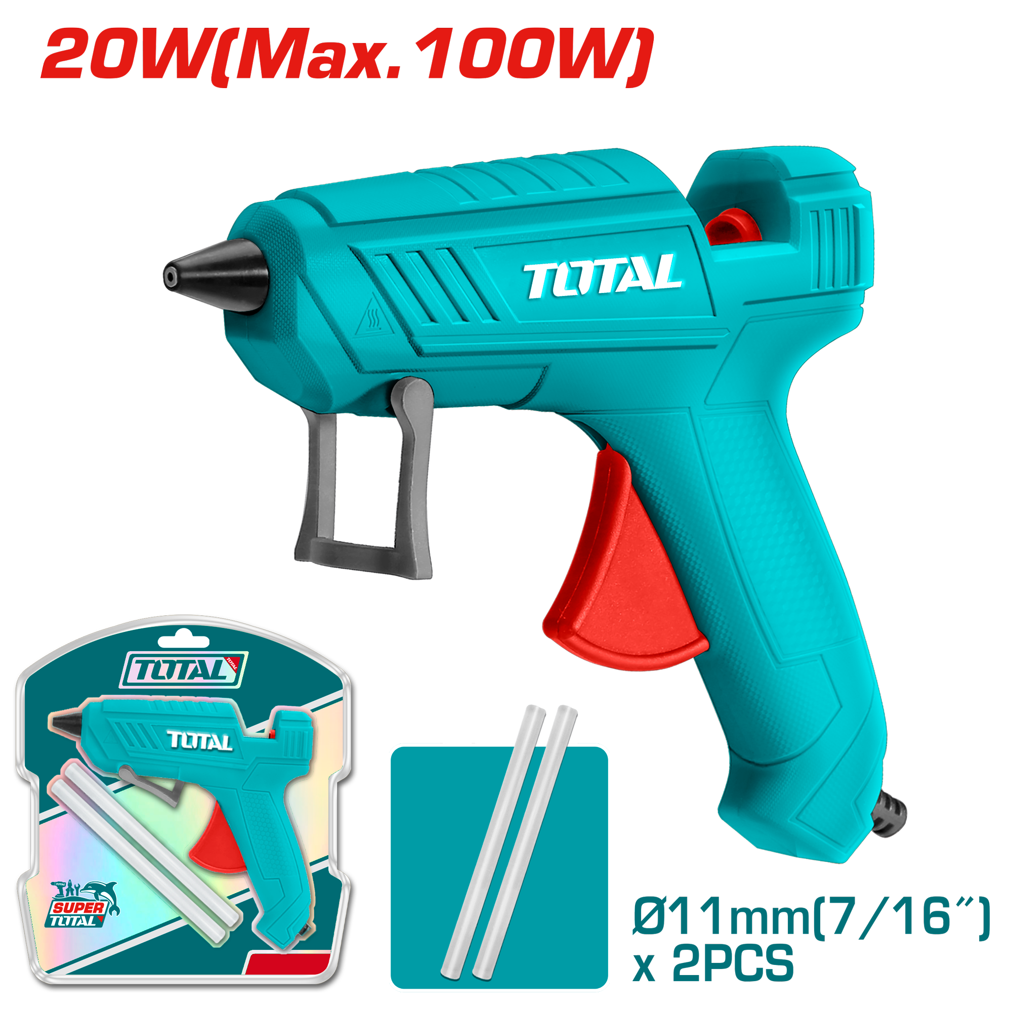 Pistoletë silikoni për ngjitje 100w TOTAL TT101116