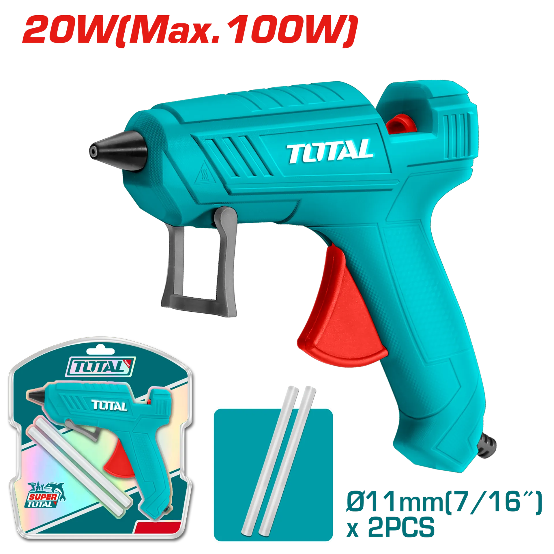 Pistoletë silikoni për ngjitje 100w TOTAL TT101116