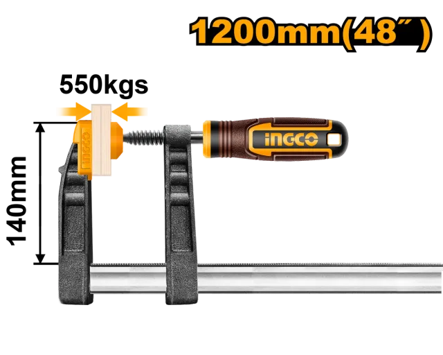 Столарска Стега класична тип F INGCO 140X1200 HFC021401