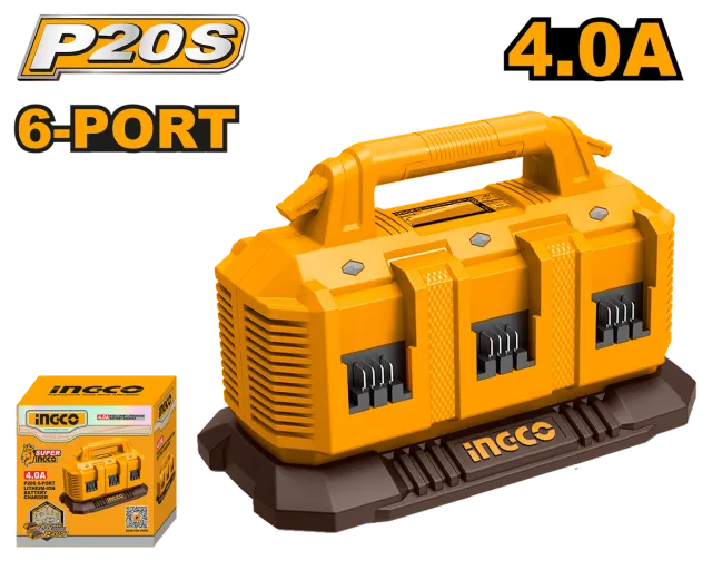 Полнач за 6 батерии 20V 4A INGCO FCLI2064