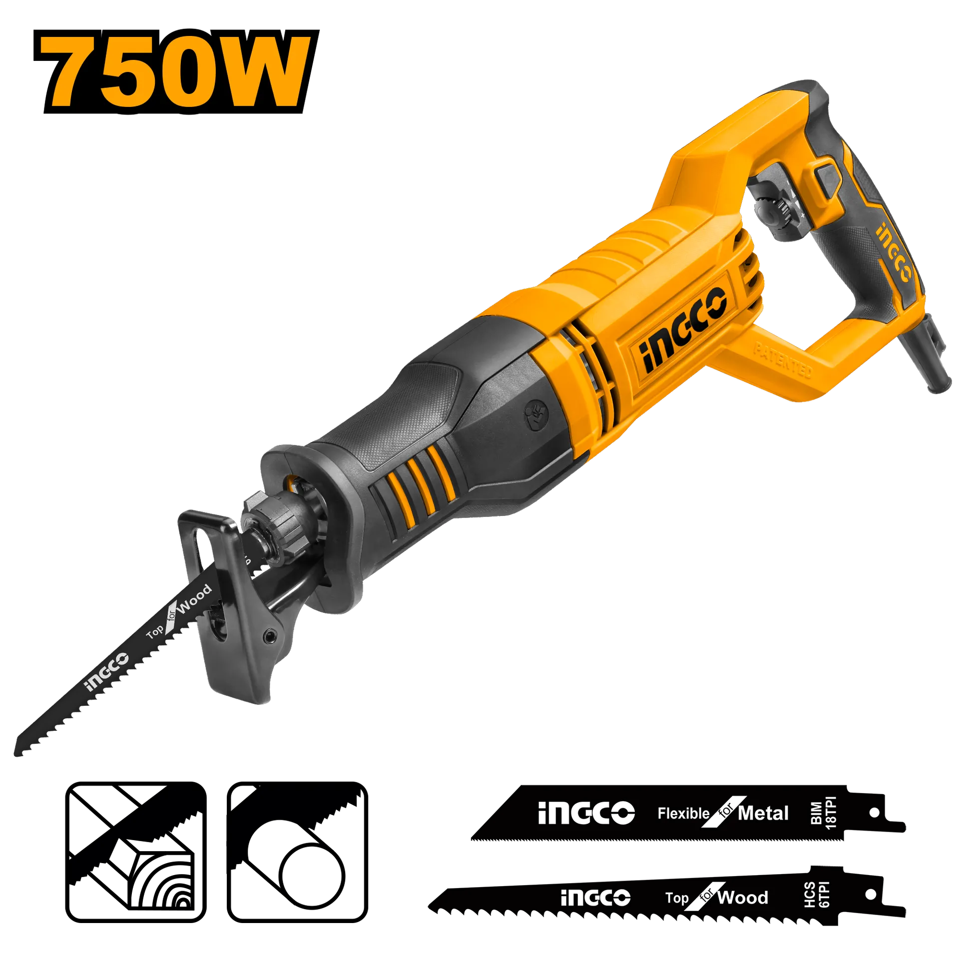 Pila reciproke INGCO 750W RS8008