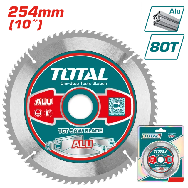 Pila për cirkulare 254mm 80T alumini TOTAL TAC233728