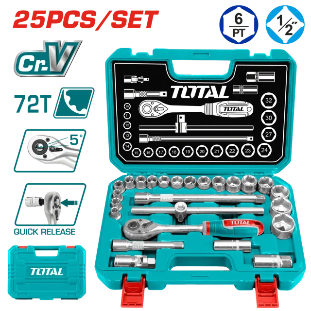 Çelës set 25/1 1/2″ 72T TOTAL THT121251