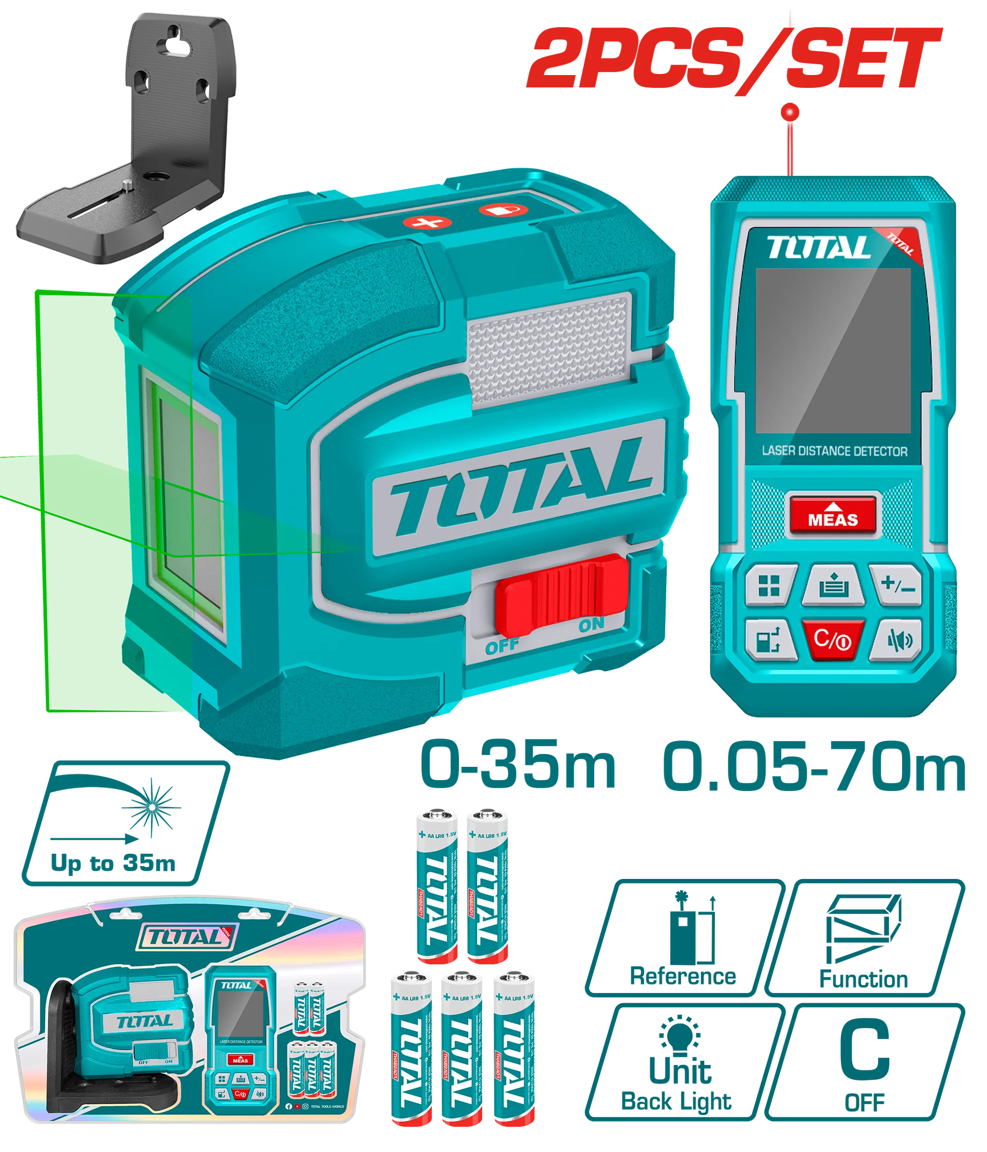 Laser nivelator + metro laser TOTAL TOSLL0401