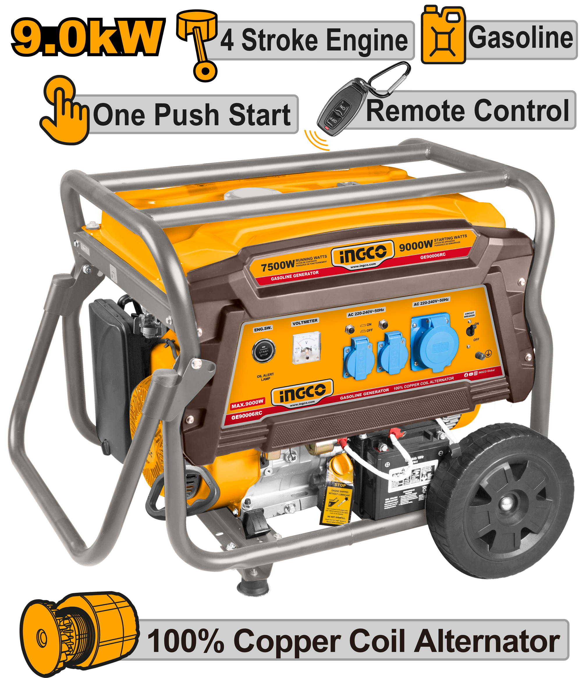 Agregat 9000W INGCO GE90006RC