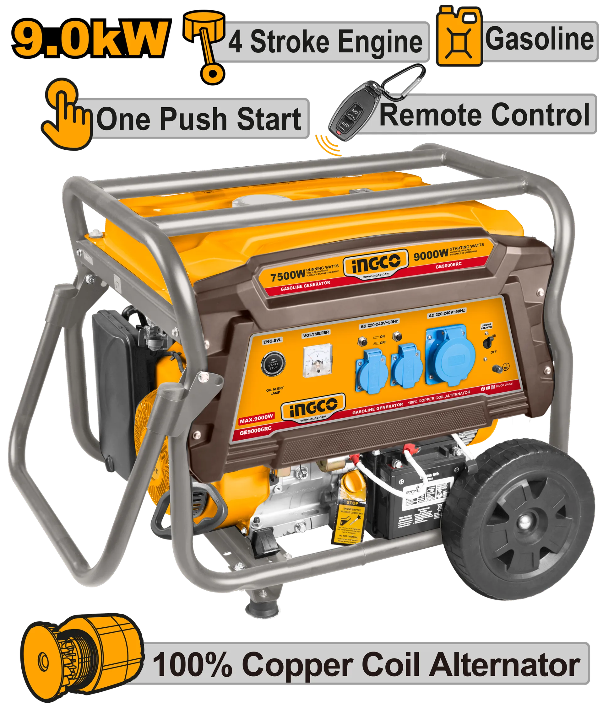Agregat 9000W INGCO GE90006RC