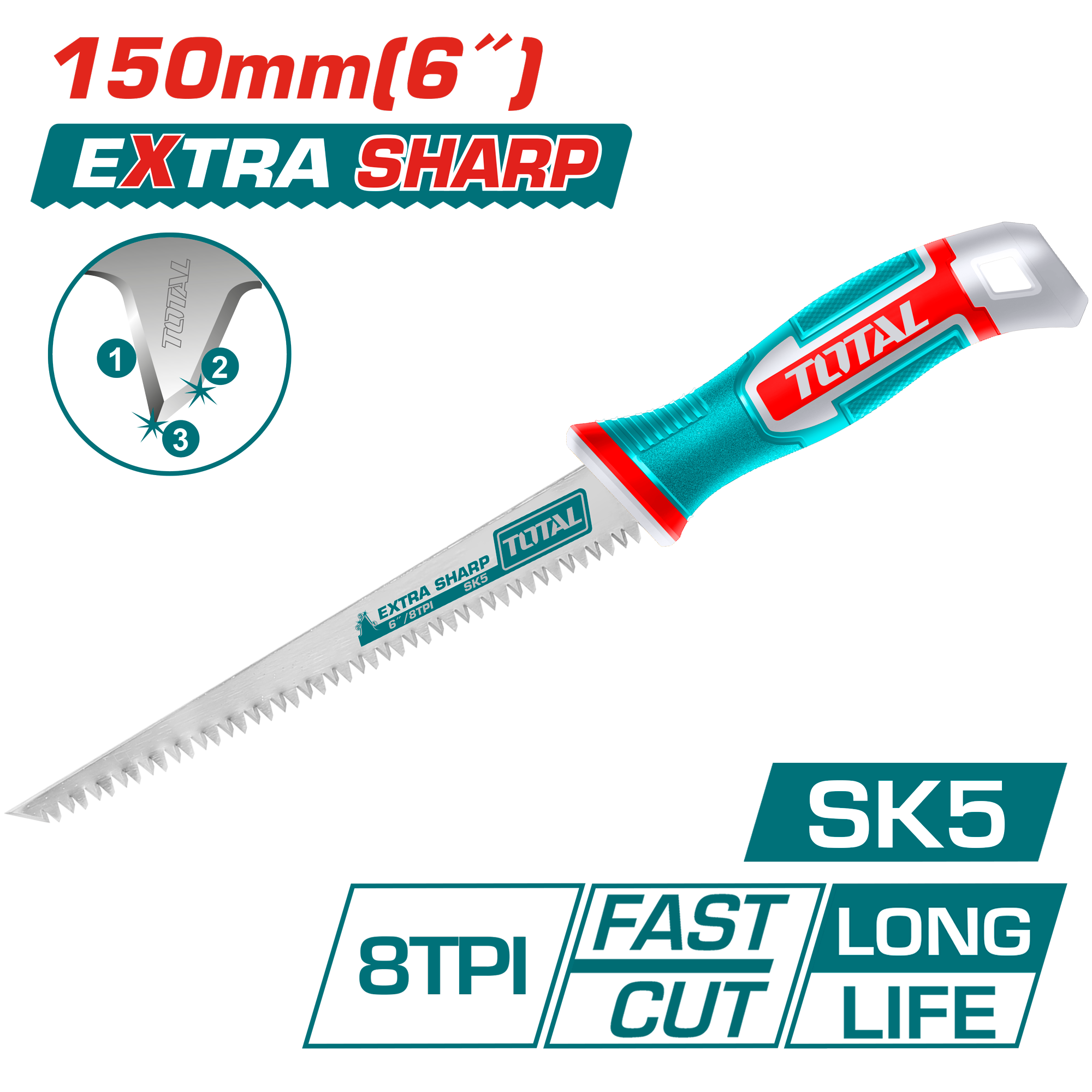 Sharr për hardiplak TOTAL 6″ EXTRA SHARP TOTAL THWBSW1508