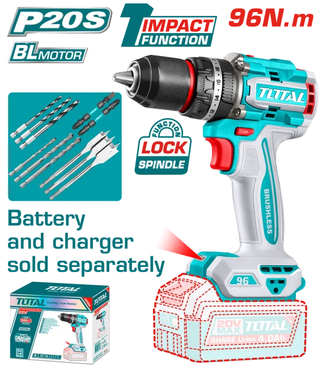 Përforcues 20V 96Nm solo pa baterije TOTAL TIDLI209681