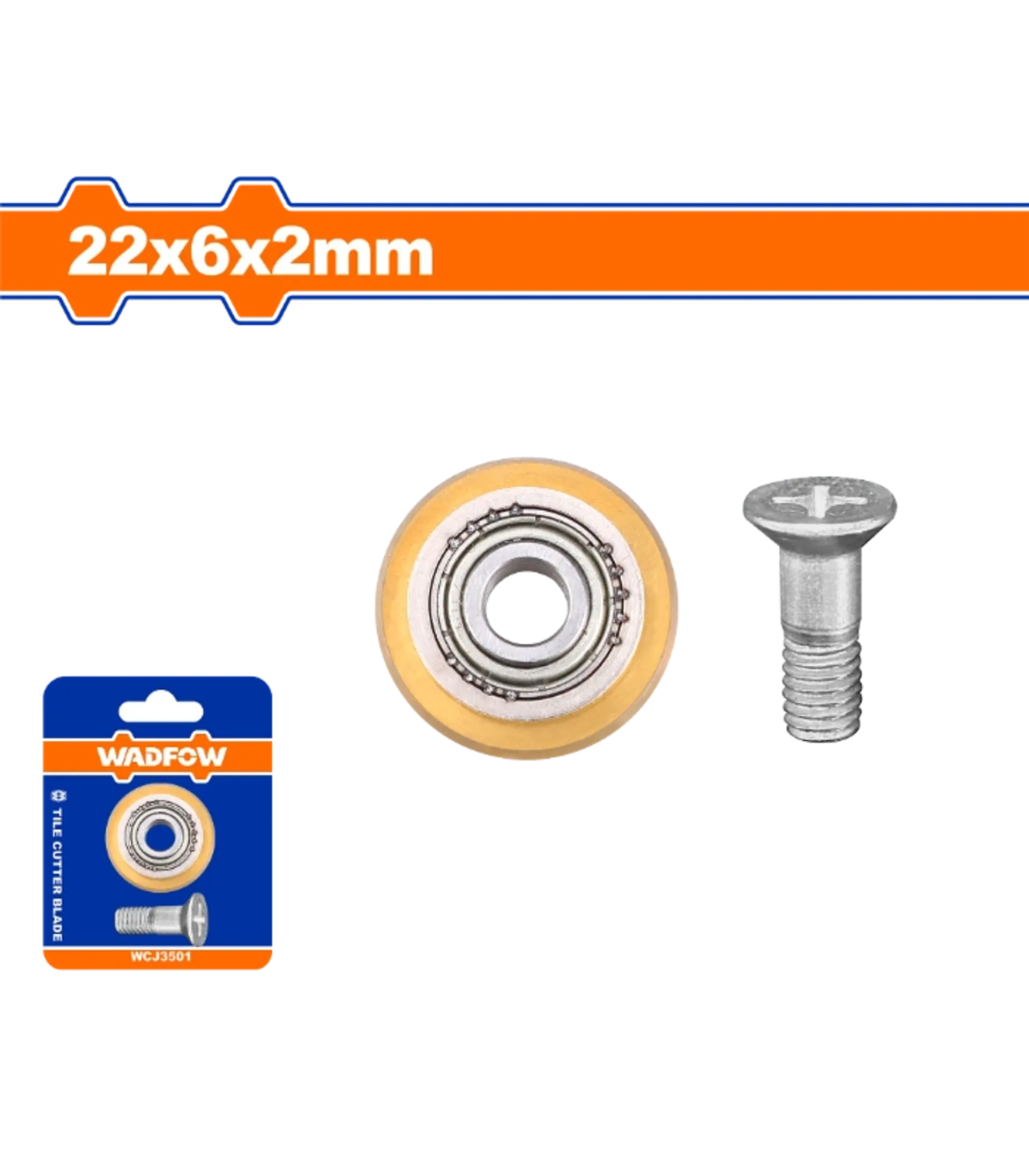 НОЖ ЗА МАШИНКА ЗА ПЛОЧКИ 22x6x2mm WADFOW WCJ3501
