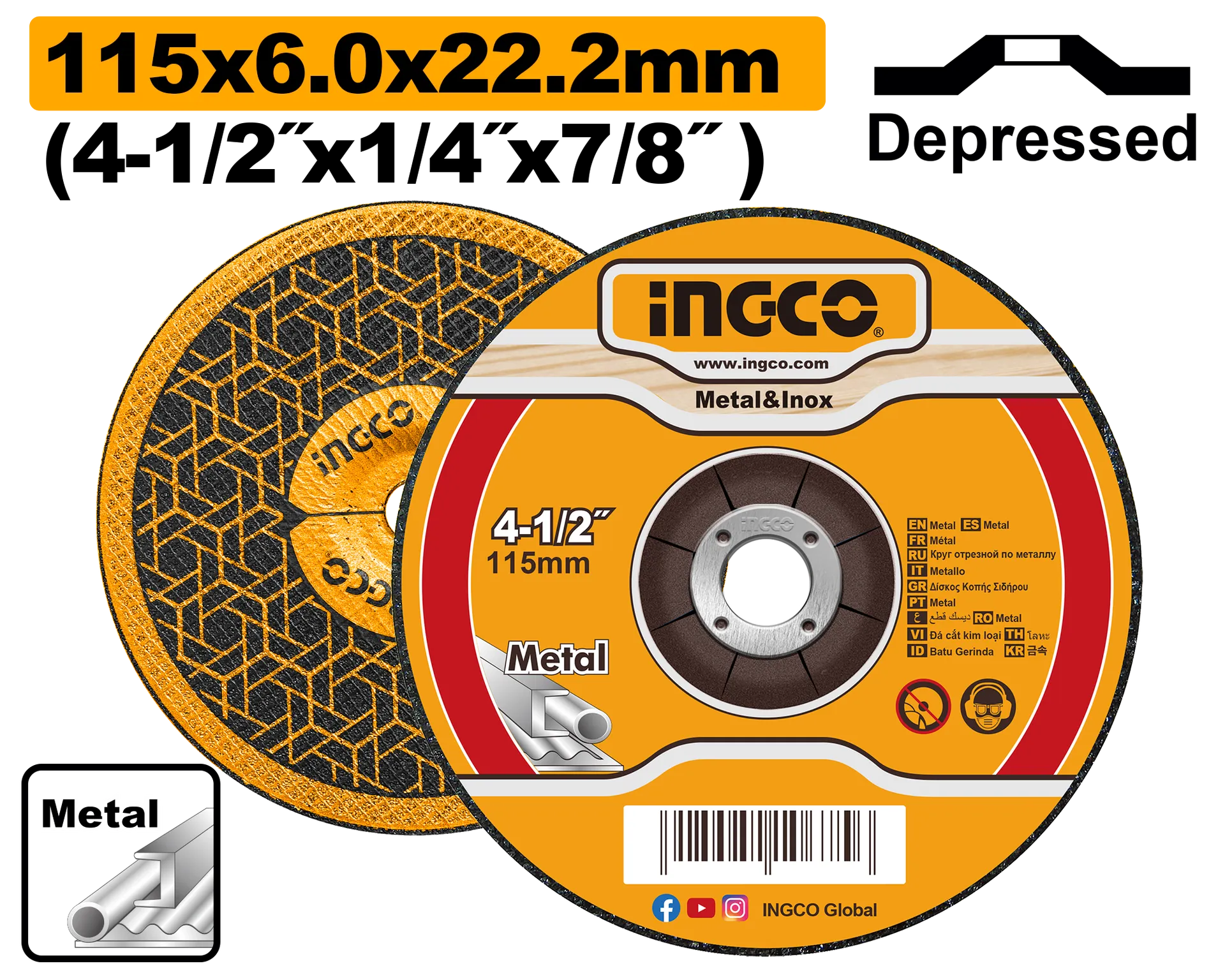 INGCO gur për bluarje 115×6 MGD601151