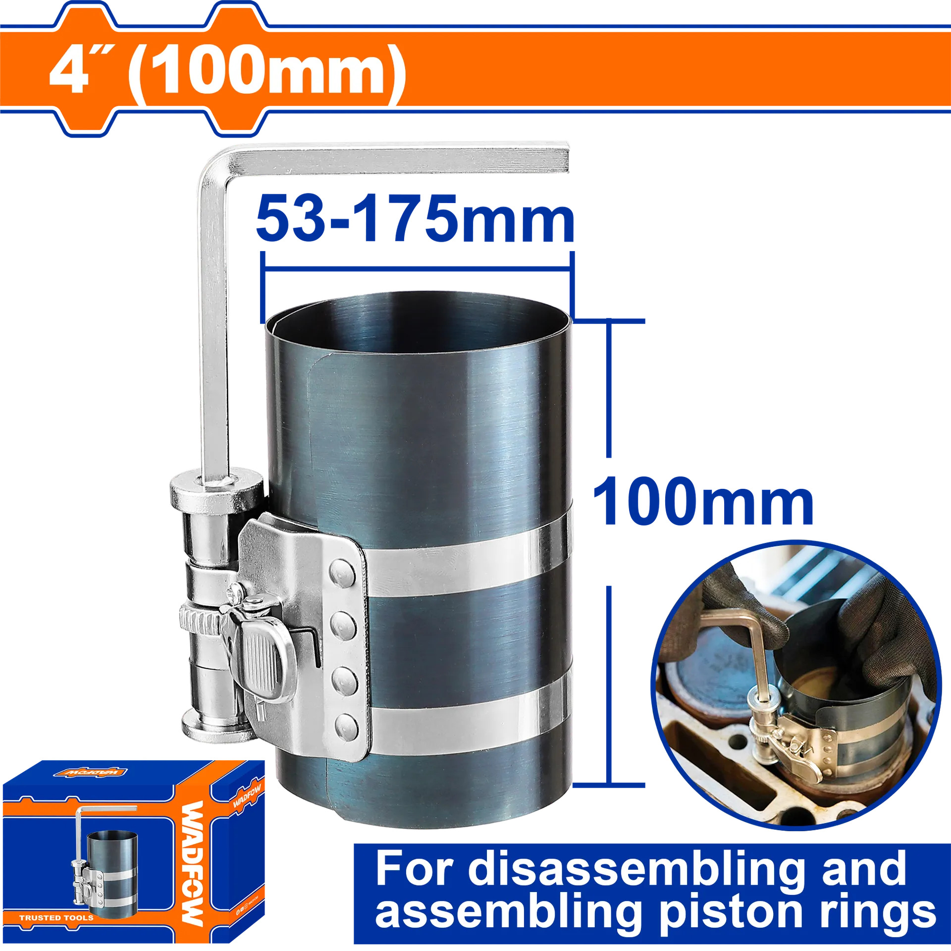 Alat per unaza piston per makine 53-175mm WADFOW WART2504