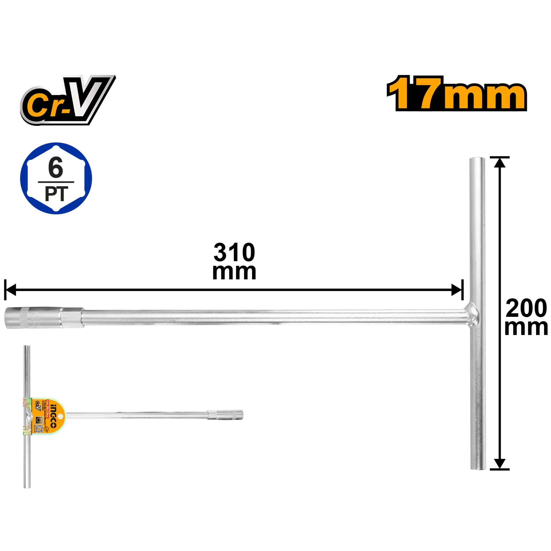 Çelës me T 17mm INGCO HTSW1708
