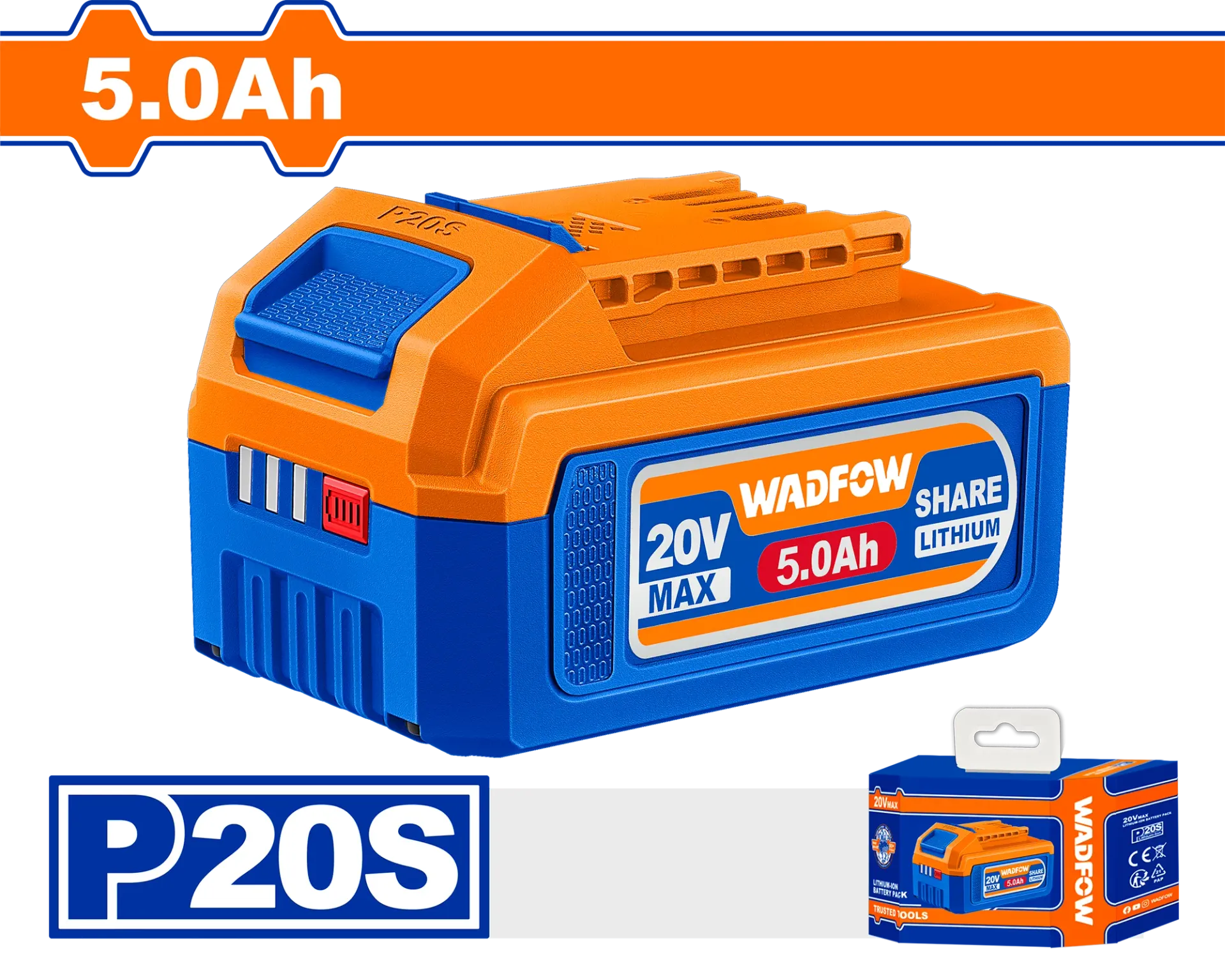 Bateria 20V 5.0Ah WADFOW WLBP550