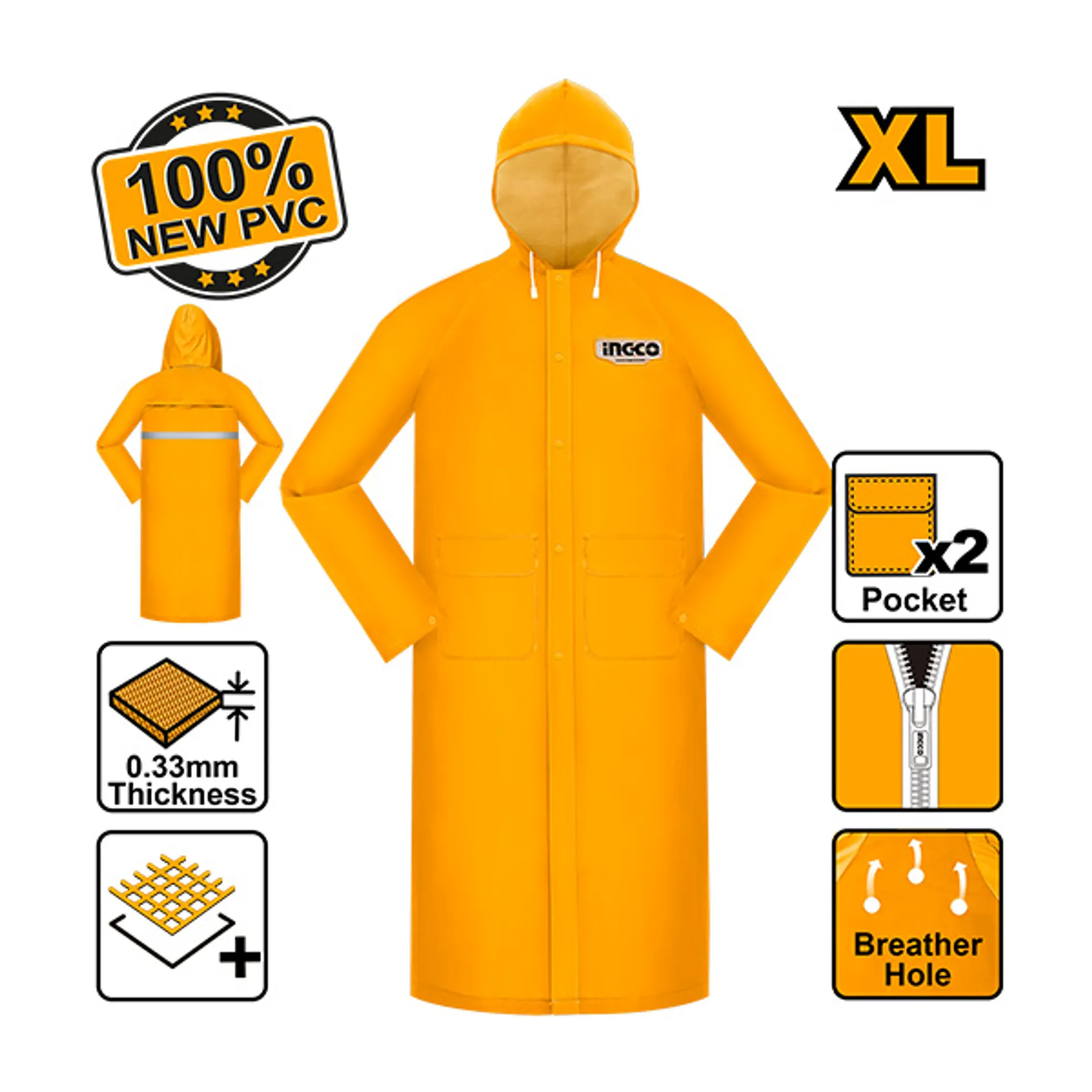 Kabanica pallto për shi INGCO XL HRCTL031
