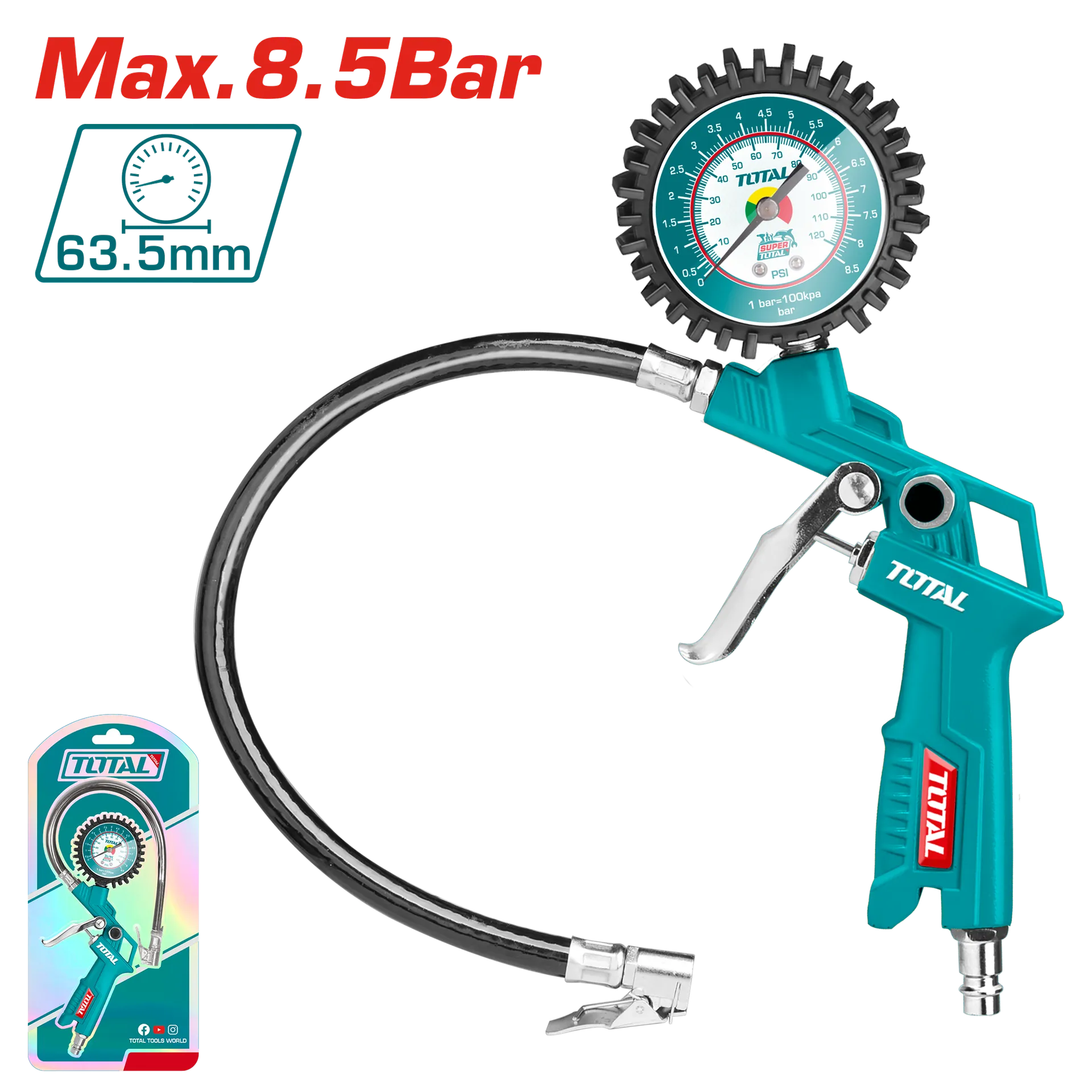 Pistol pneumatik për goma TOTAL TAT11601