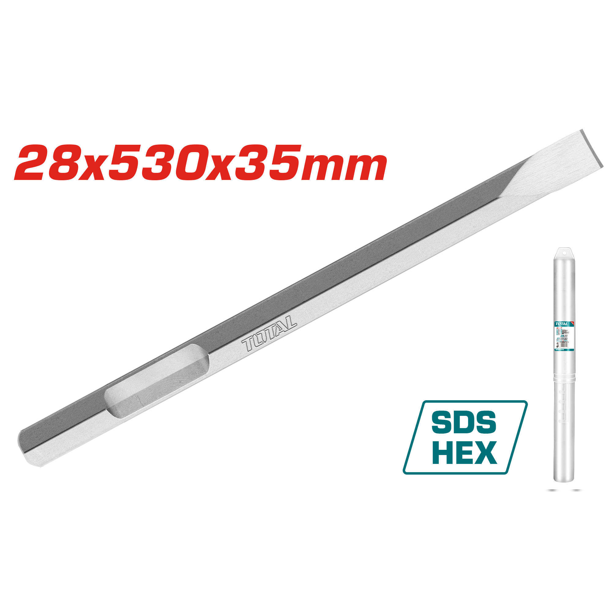 Daltë SDS HEX 28x530mm e sheshtë TOTAL TAC1532282