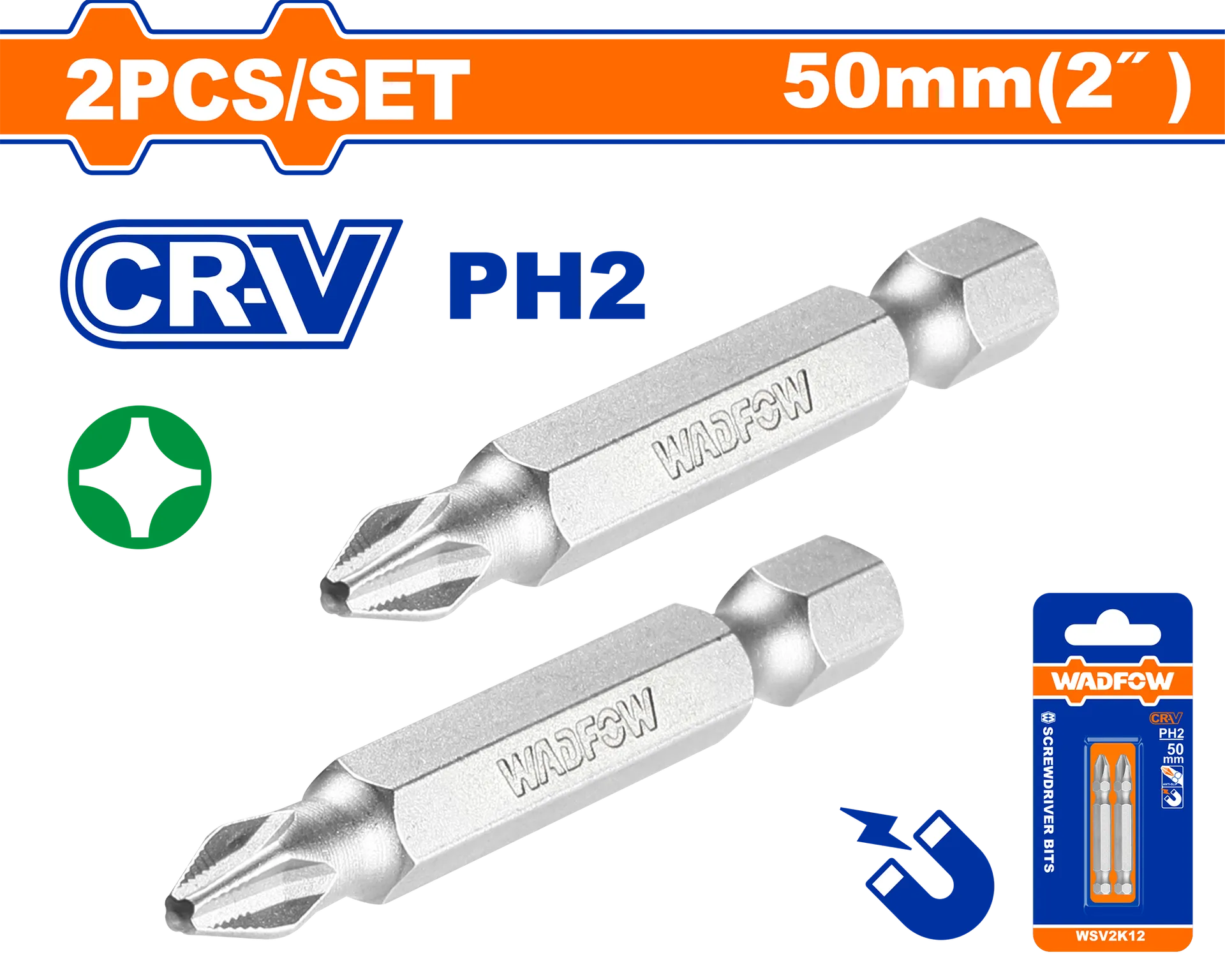 БИТ 2xPH2 50mm WADFOW WSV2K12