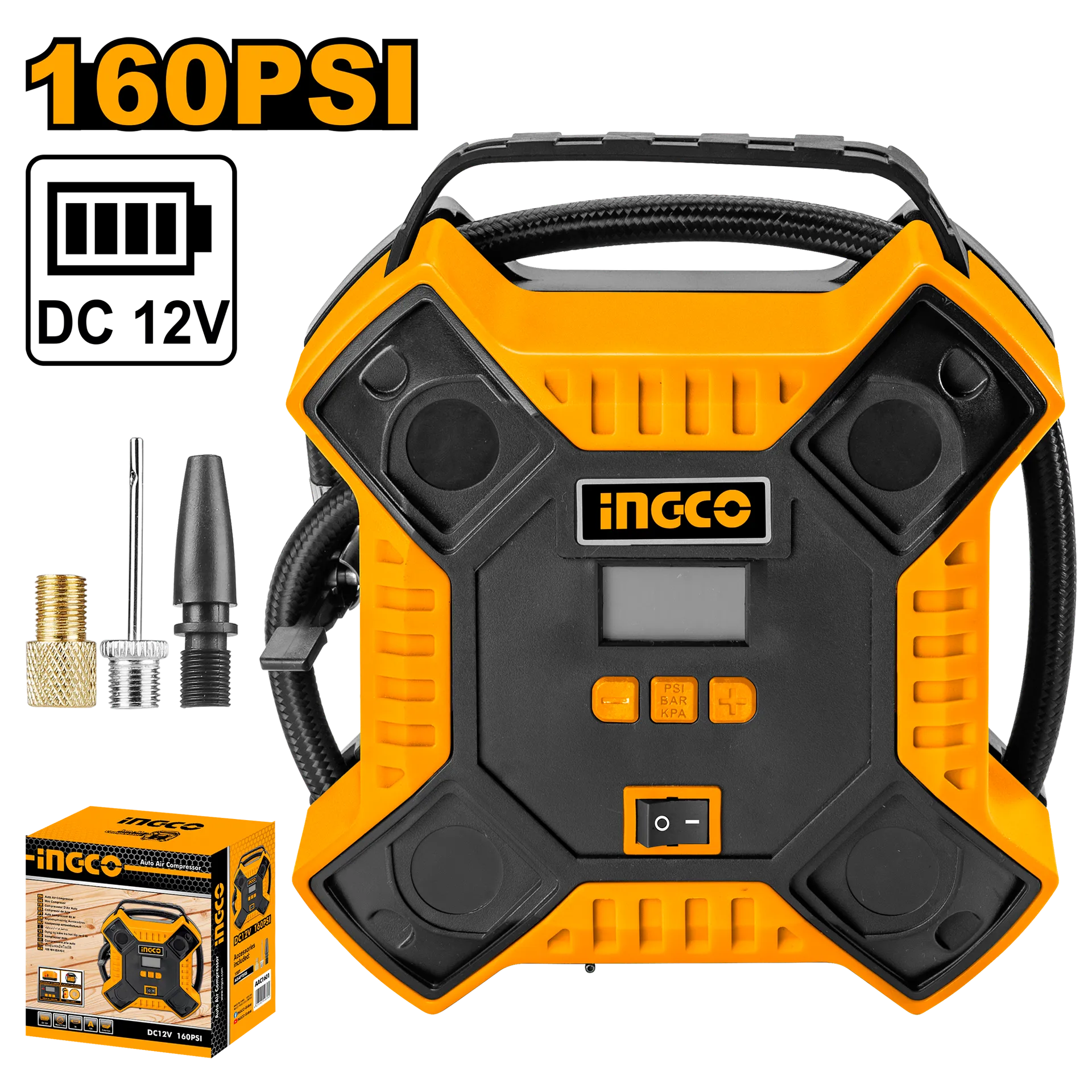 КОМПРЕСОР ЗА АВТОМОБИЛИ INGCO 12V AAC1601