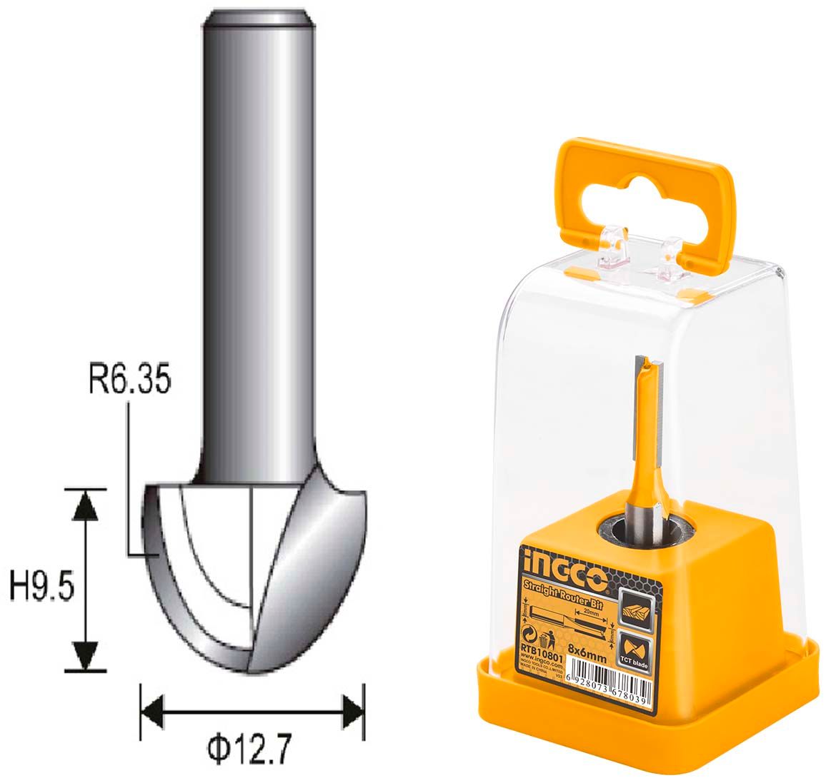 Frez për fresim 6.35X6mm INGCO RTB216951